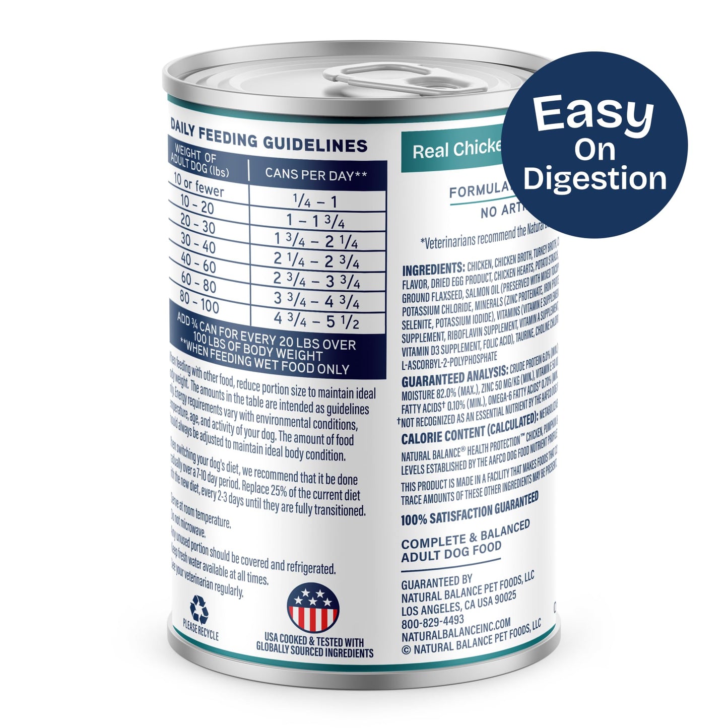 Natural Balance Health Protection Wet Dog Food – Whole Body Health, Easy on Digestion, Chicken, Pumpkin & Brown Rice Stew, Digestive Wellness Dog Food, High in Fiber - 12.5oz (Case of 6)