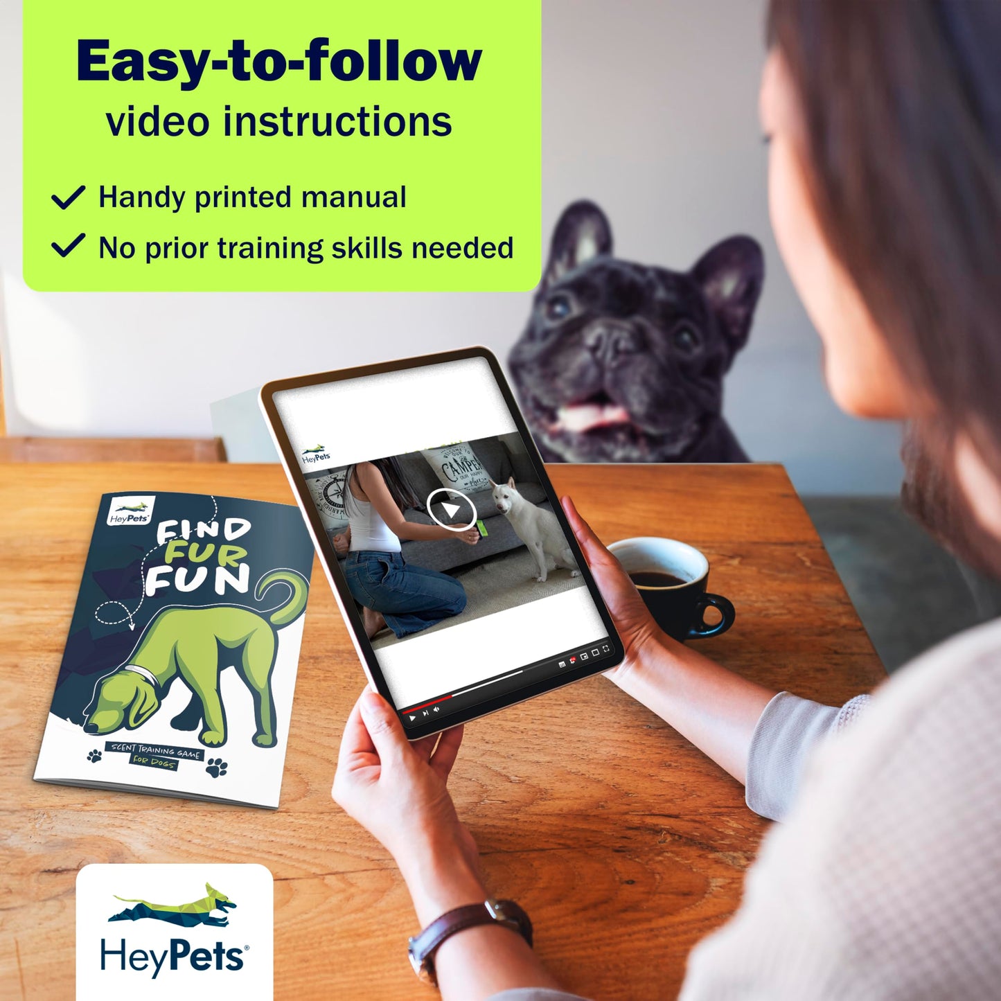 HeyPets Find Fur Fun Scent Training Game for Dogs | Brain Games for Dogs, Mental Stimulation for Dogs, Games for Dogs, Scent Training for Dogs, Brain Training for Dogs, Dog Training Games