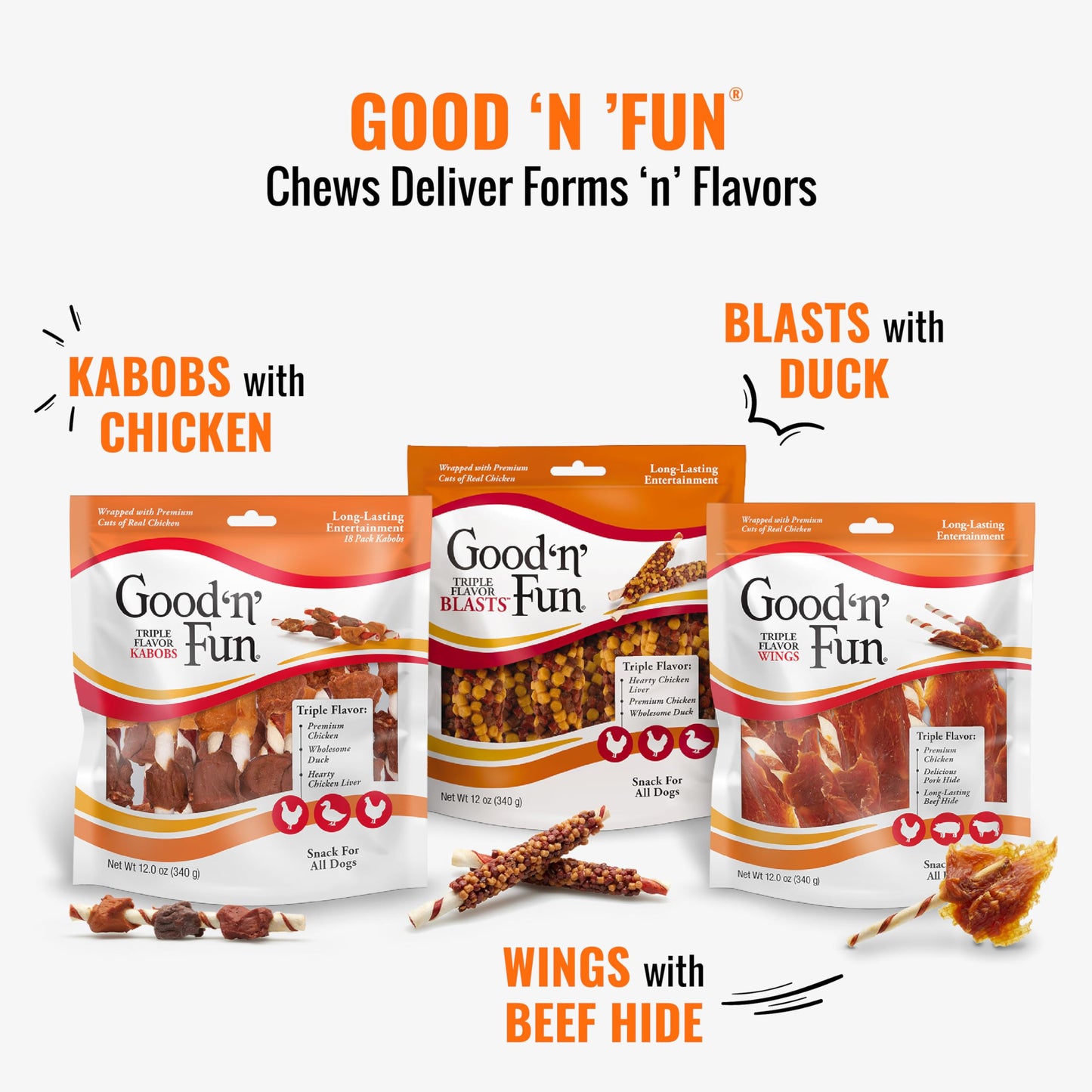 Good 'n' Tasty Triple Flavor Stacks with Cheese, 9 Ounces, Bite Sized Snacks for Dogs with Premium Chicken and Real Cheese
