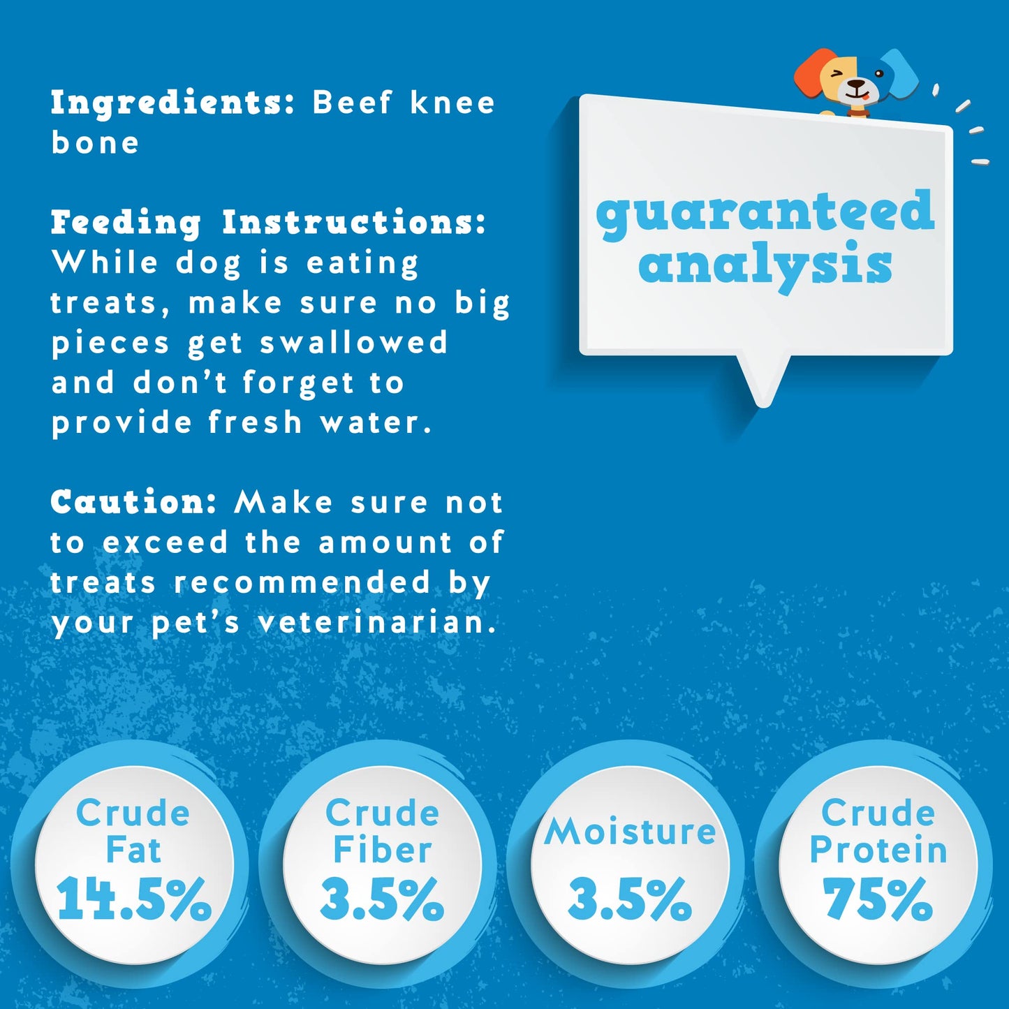 Jack&Pup Beef Bones, Knee Cap for Dogs, Long Lasting Natural Dog Bones, Beef Bone Knee Caps for Large Dogs. (10 Pack)