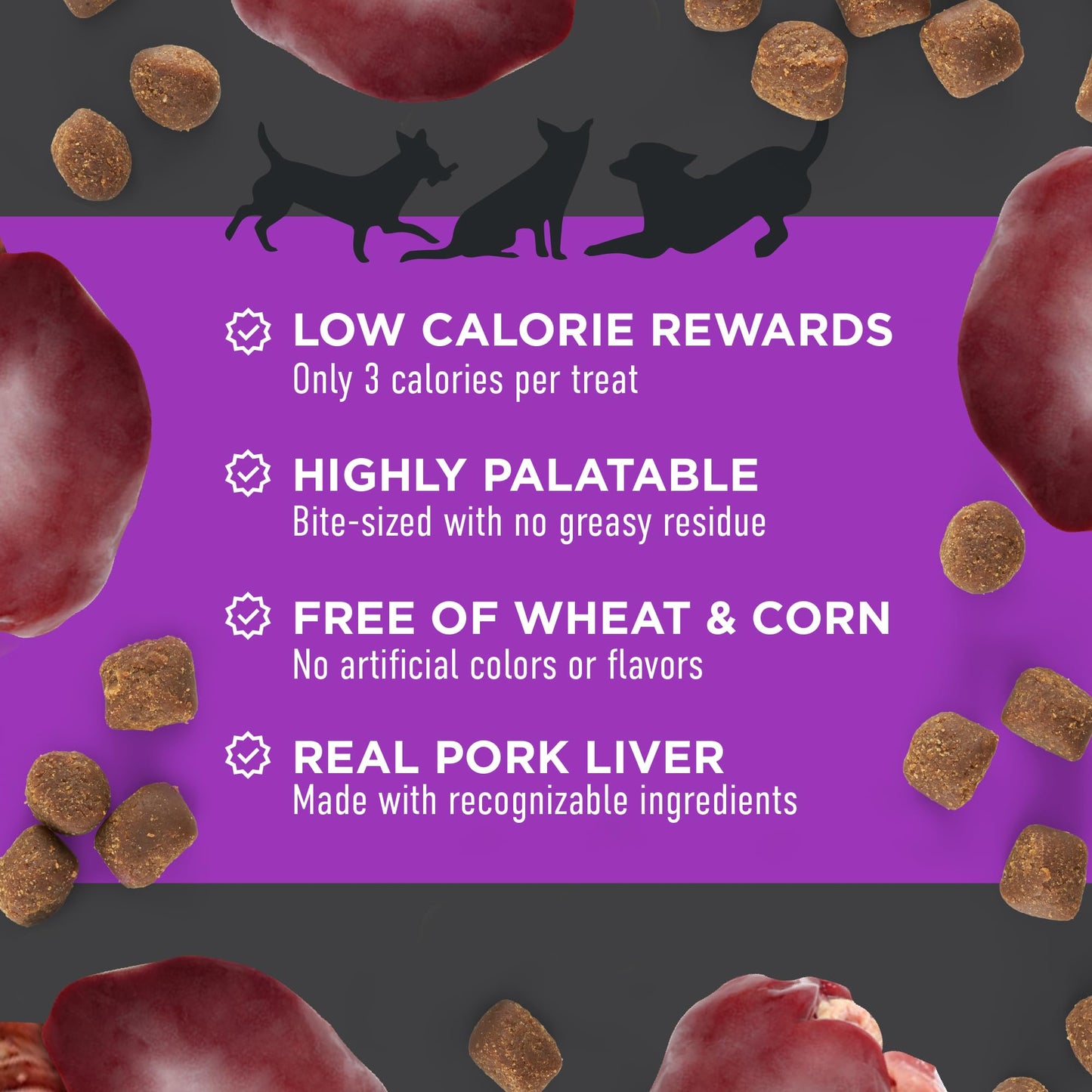 Cloud Star Tricky Trainers Soft & Chewy Dog Training Treats 5 oz. Bag, Liver Flavor, Grain-Free Low Calorie Behavior Aid with 310 treats