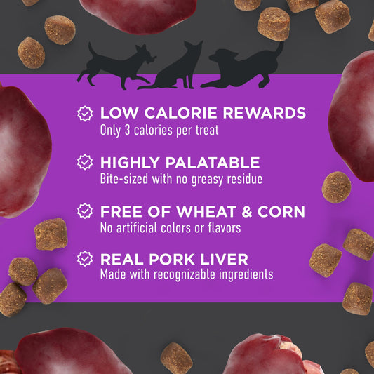 Cloud Star Tricky Trainers Soft & Chewy Dog Training Treats 5 oz. Bag, Liver Flavor, Grain-Free Low Calorie Behavior Aid with 310 treats