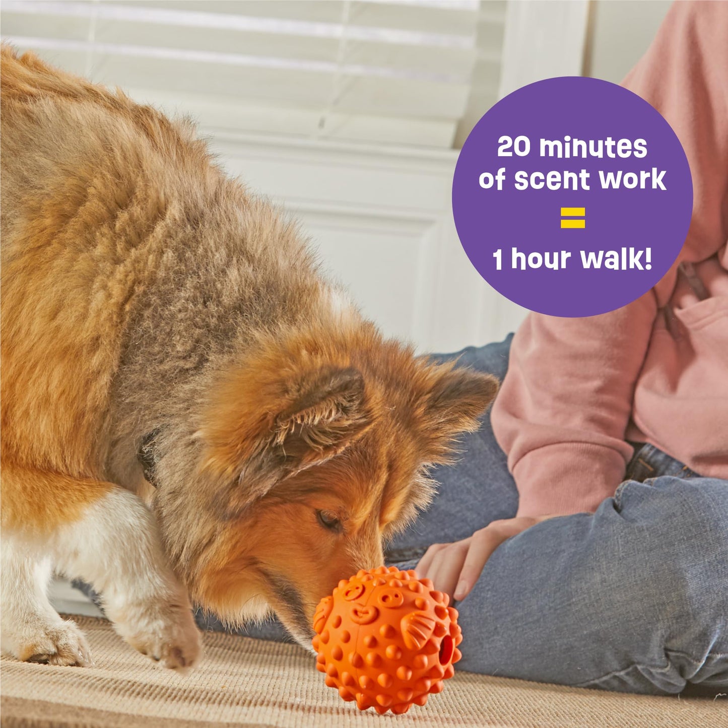 Brightkins Tough & Tumble Treat Dispenser Small Pufferfish - BPA Free Enrichment Dog Toys for Aggressive Play, Gift for Puppies