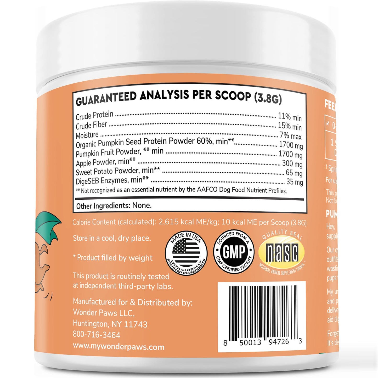 Pumpkin Powder Plus Goat Milk Powder - for Dog’s Immune Support, Digestion, Allergies & Overall Wellness – Pumpkin- 60 Scoops - Goat Milk 90 Scoops
