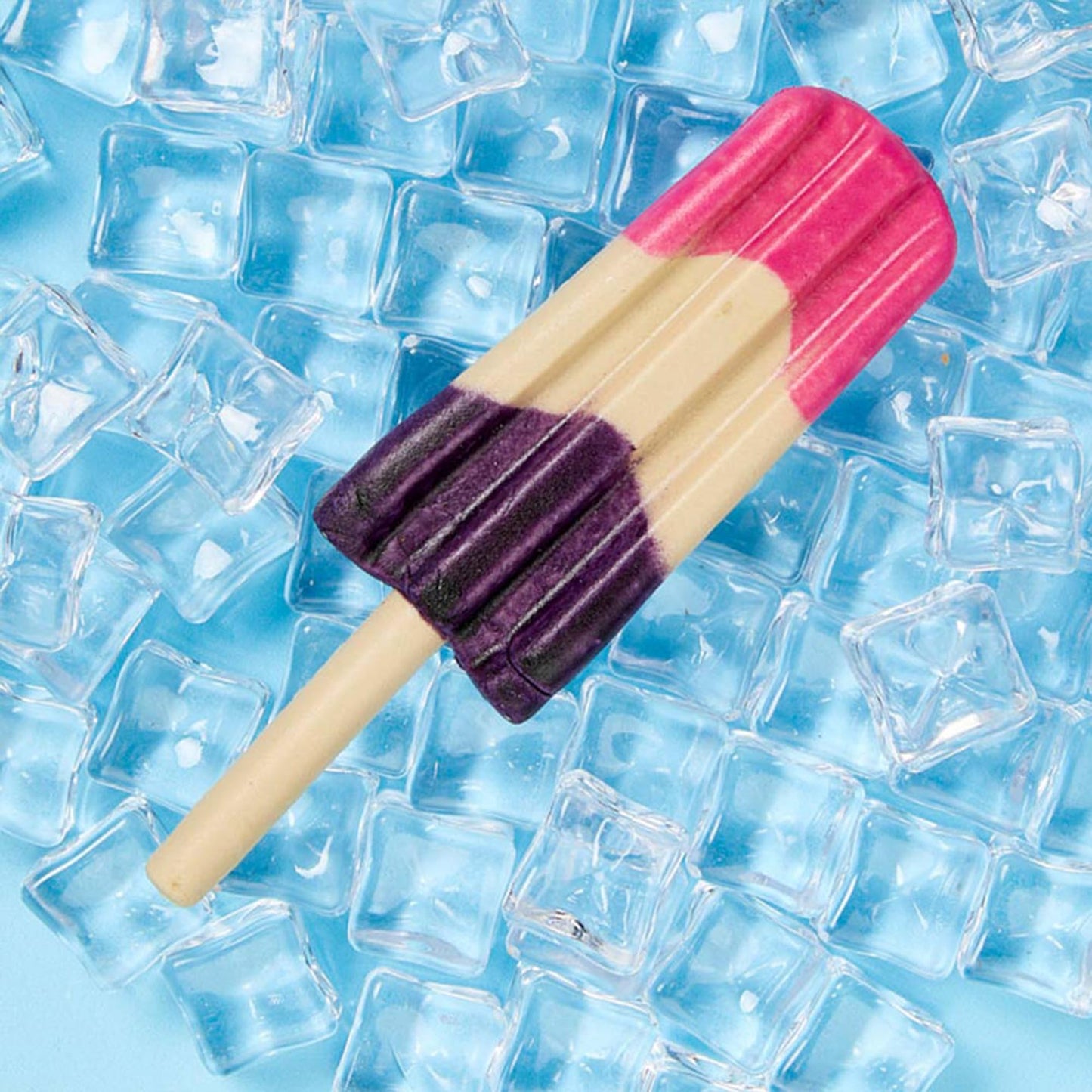 SPOT Pup Ice- Ready to Freeze at Home Dog Treats-Edible Chews for Medium Breed Dogs & Puppies with Real Chicken to Keep Your Pup Cool Year Round, Rocket Lollies Strawberry & Blueberry Flavor, 2pcs