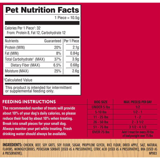 Milo's Kitchen Homestyle Dog Treats, Chicken & Apple Sausage Slices, 18 Ounce, High Protein, No Artificial Flavors