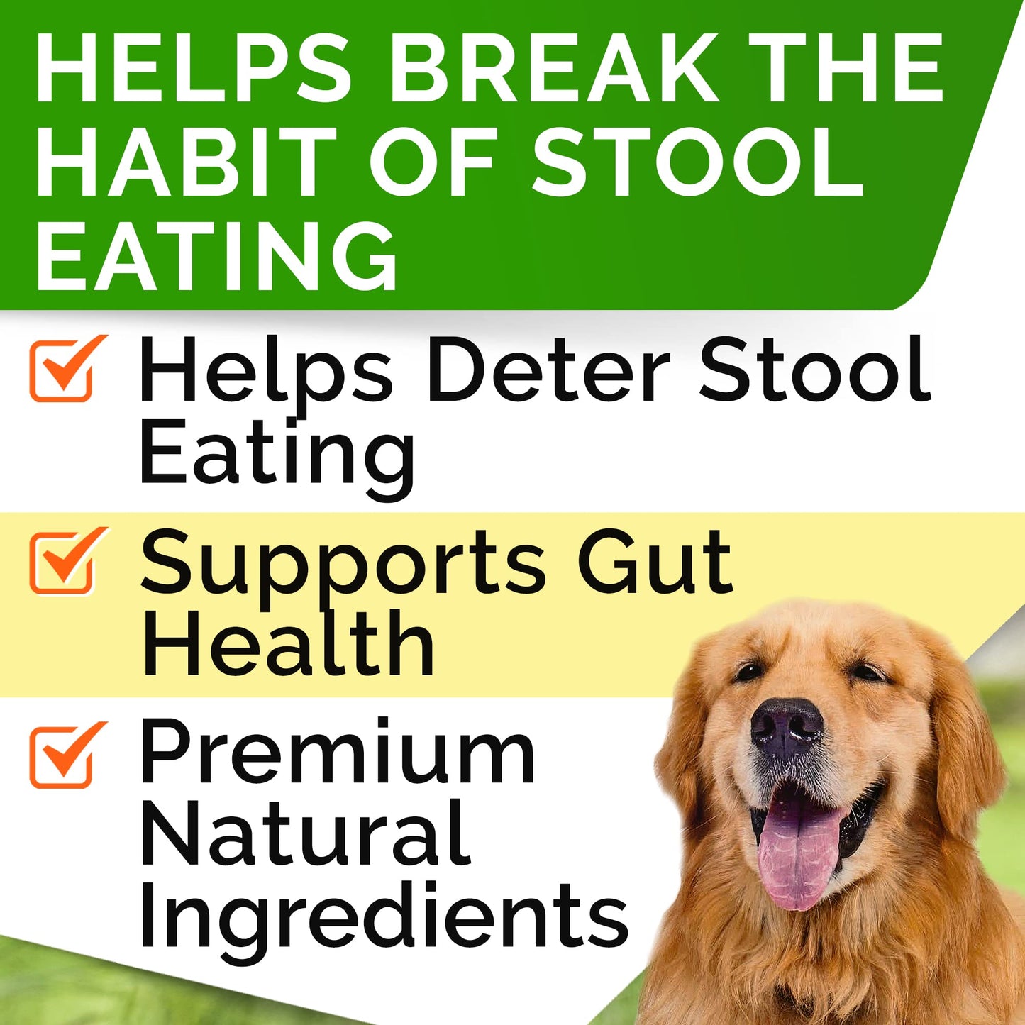 STRELLALAB No Poo Treats - No Poop Eating for Dogs - Coprophagia Stool Eating Deterrent - Digestive Enzymes - Gut Health & Immune Support - Stop Eating Poop - 120ct