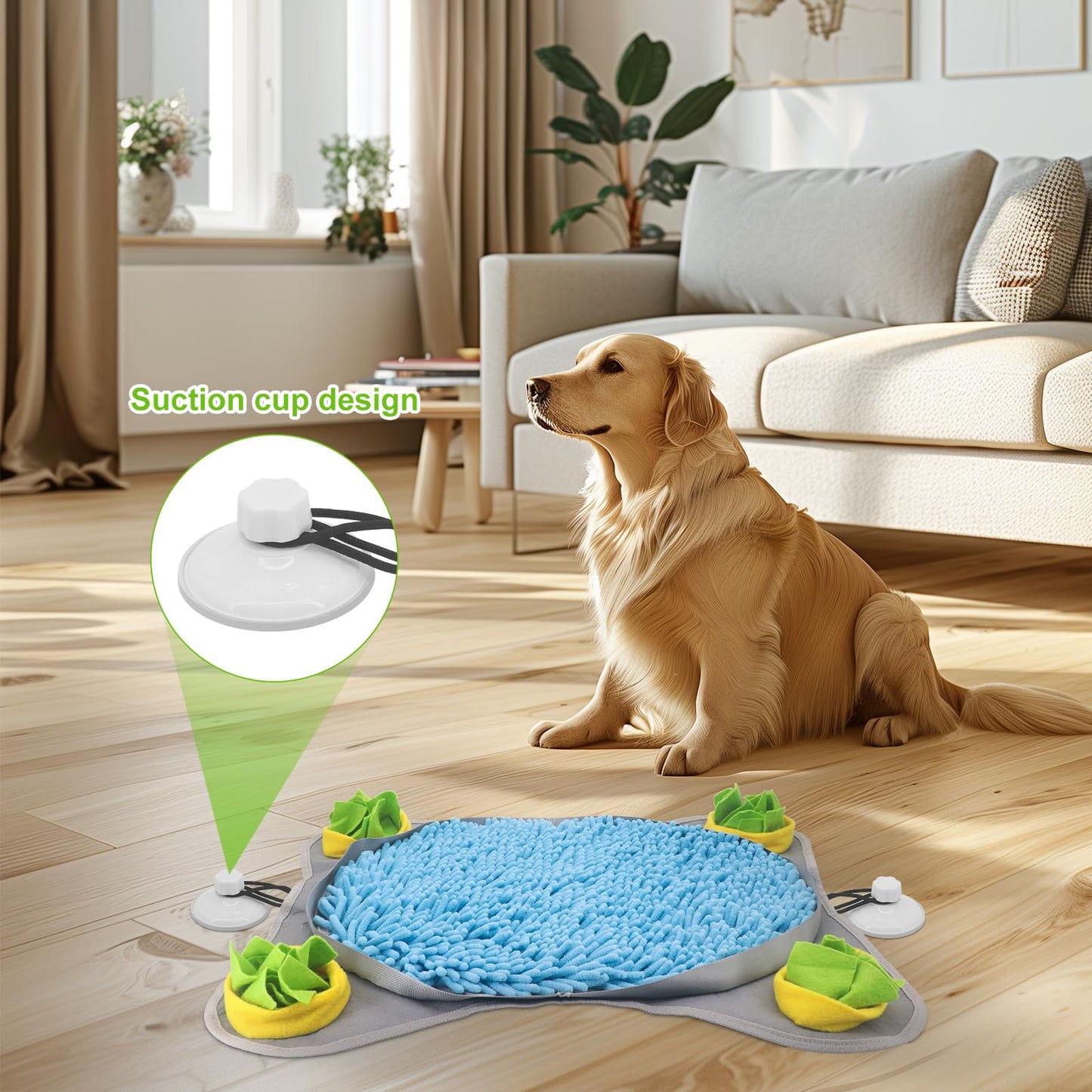 Snuffle Mat for Dogs, 15'' x 22'' Dog Foraging Mat, Interactive Dog Toys, Snuffle Bowl Mat, Foraging Mat for Dogs, for Slow Eating and Keep Busy