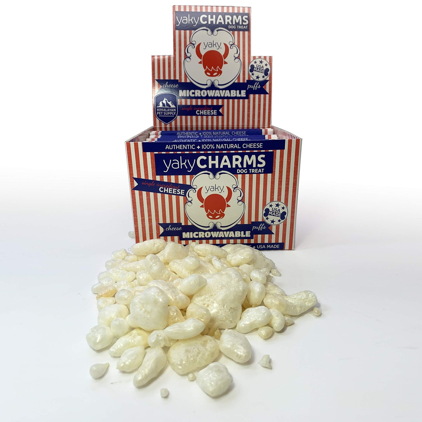 12-Pack Himalayan Yaky Charms Dog Treat Dog Popcorn Made in USA