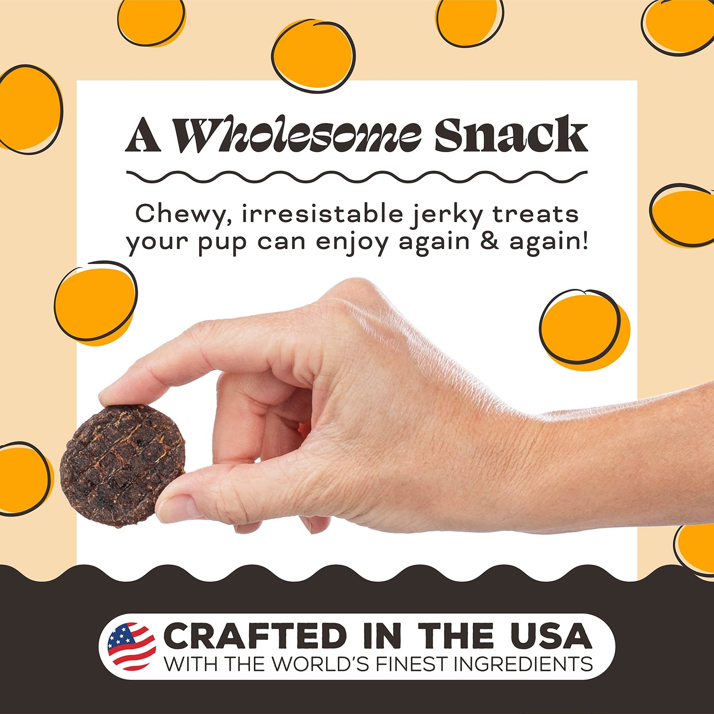 Primal Beef Jerky Dog Treats Made with Beef Bone Broth, FriendChips Matter Chewy Dog Treat, 4 oz (Pack of 2)