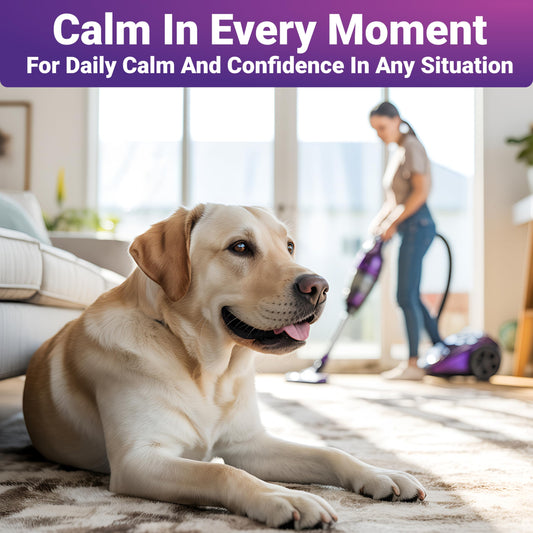 WuffWell Calming Chews for Dogs Relaxation & Hyperactivity – Chamomile, Passion Flower, Valerian Root & Tryptophan Infused Calming Bites for Dog Anxiety Relief – Made in USA – 140 Count