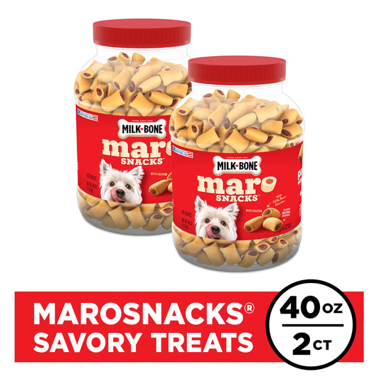 Milk-Bone MaroSnacks Dog Treats, Beef, 40 Ounce (Pack of 2)