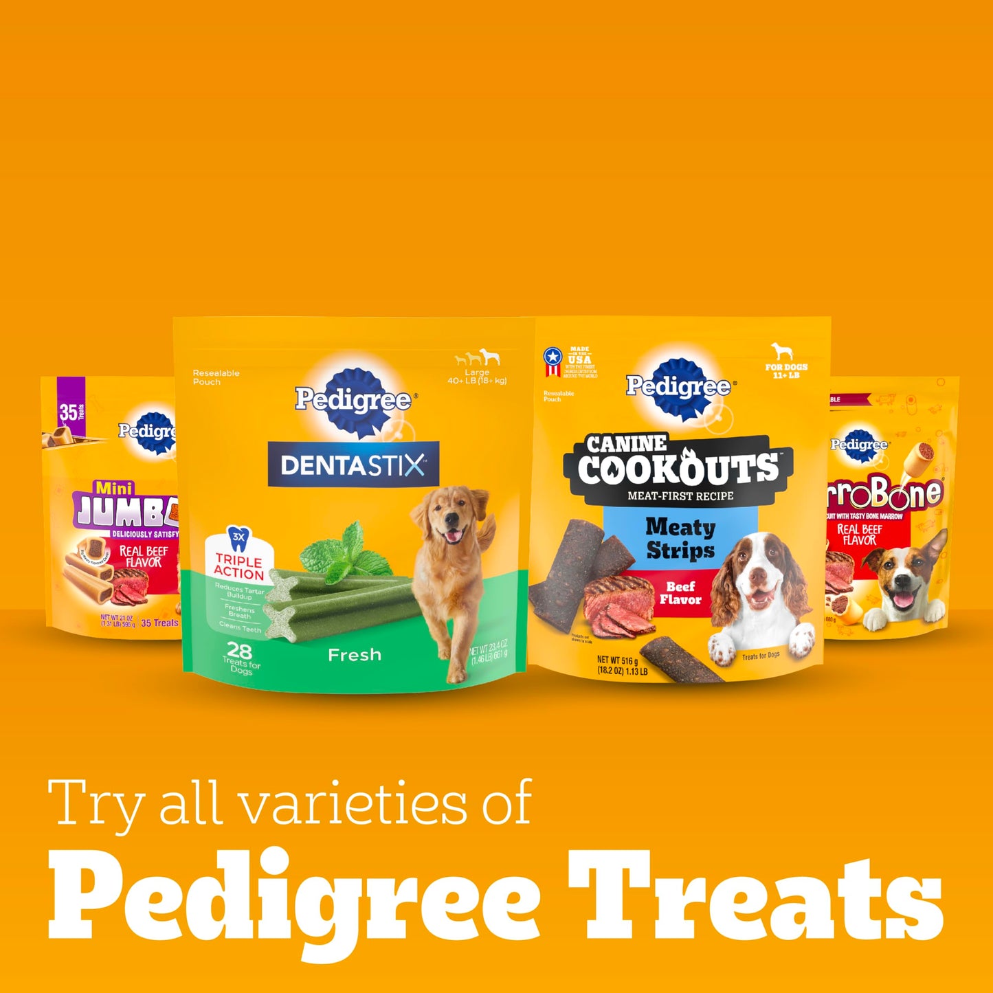Pedigree Mini Jumbone Small Dog Treats, Beef Flavor, 35 Treats (Pack of 1)