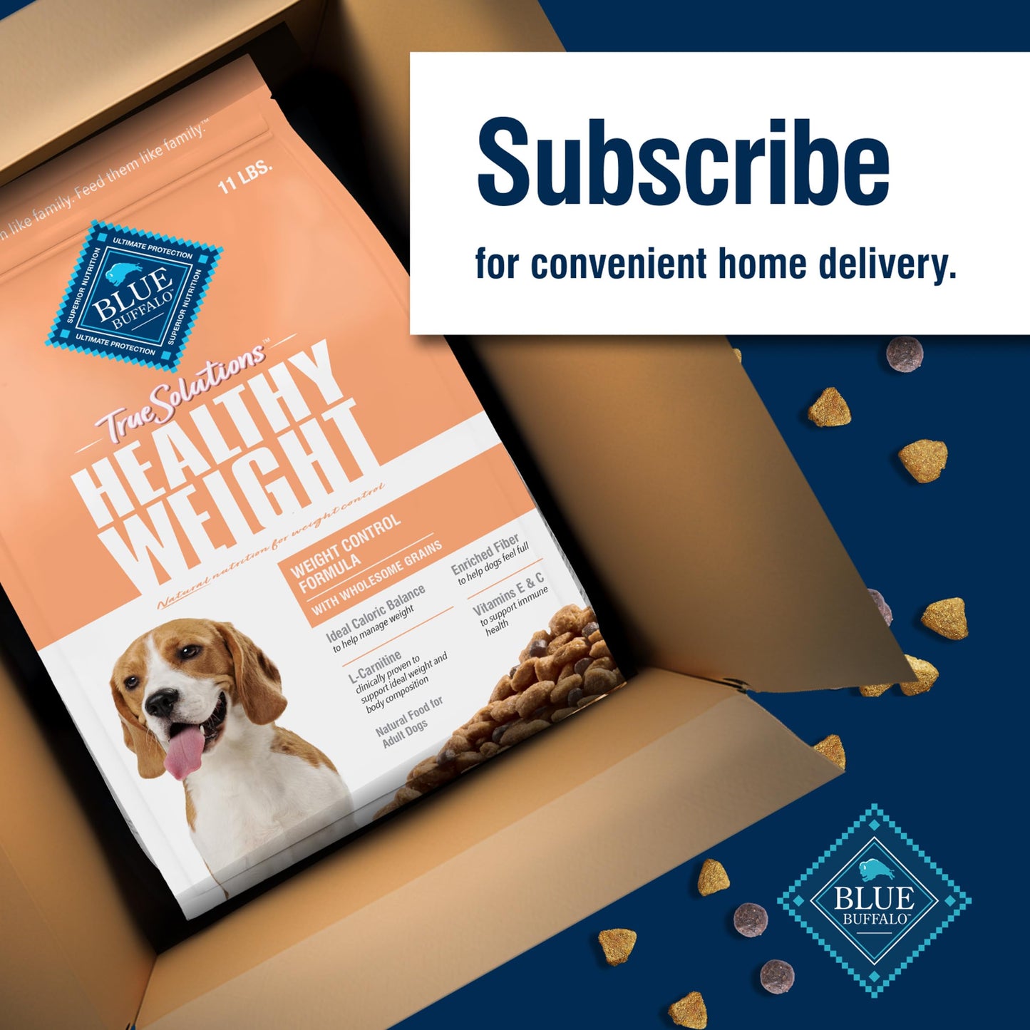 Blue Buffalo True Solutions Weight Control Natural Dry Dog Food for Adult Dogs, Chicken, 11-lb. Bag