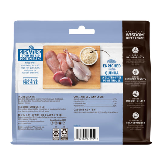 Earth Animal Wisdom Air-Dried from The Air Recipe Premium Natural Jerky Strips Dog Treats, 4 oz. Bag