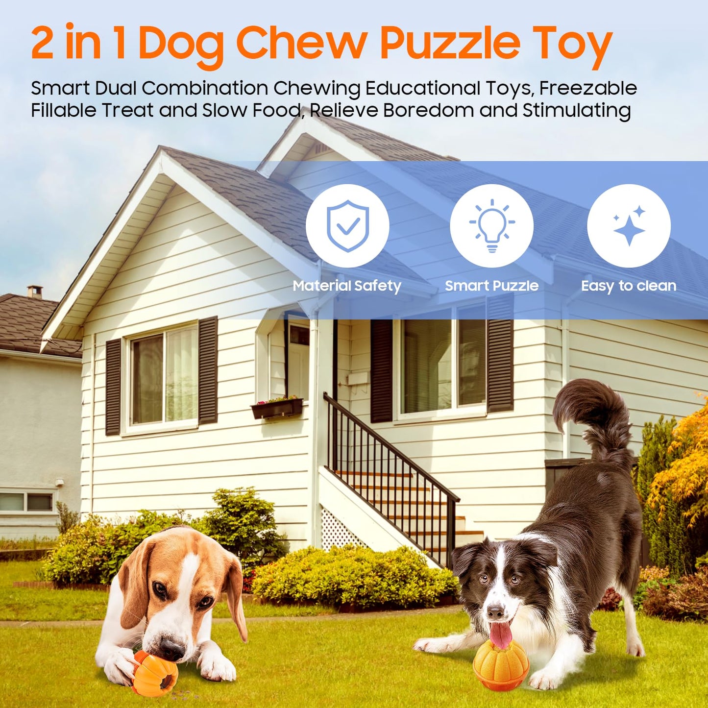 2 in 1 Frozen Treat Dog Toy,Treat Dispensing Indestructible,Chew Toys,Interactive Puzzle Toy,Pupsicles for Large,Relieve Boredom and Stimulating for Small Medium Large Dogs