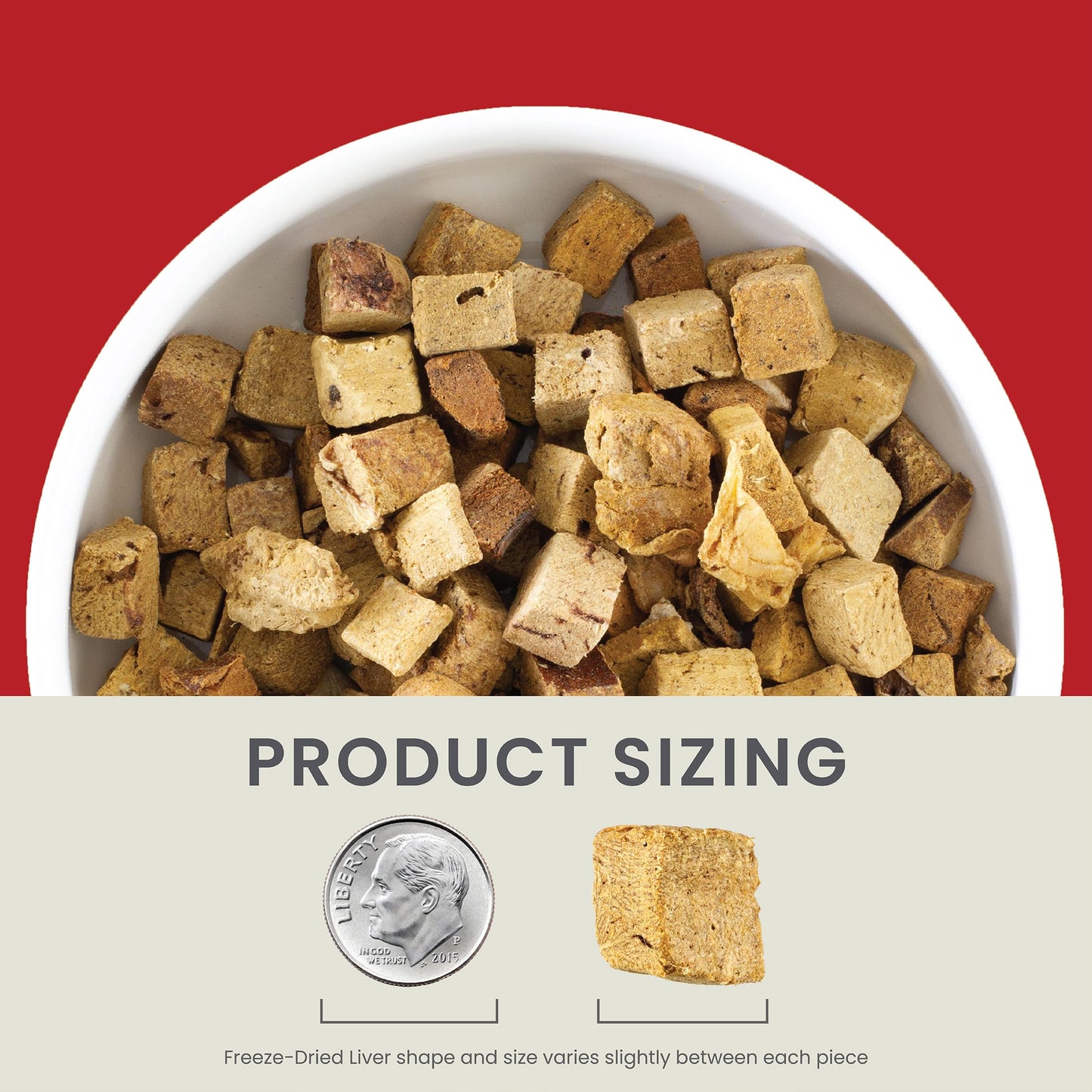 Muenster Freeze Dried Beef Liver Bites - Dog Treats, Mixer or Topper (16oz) - One Ingredient