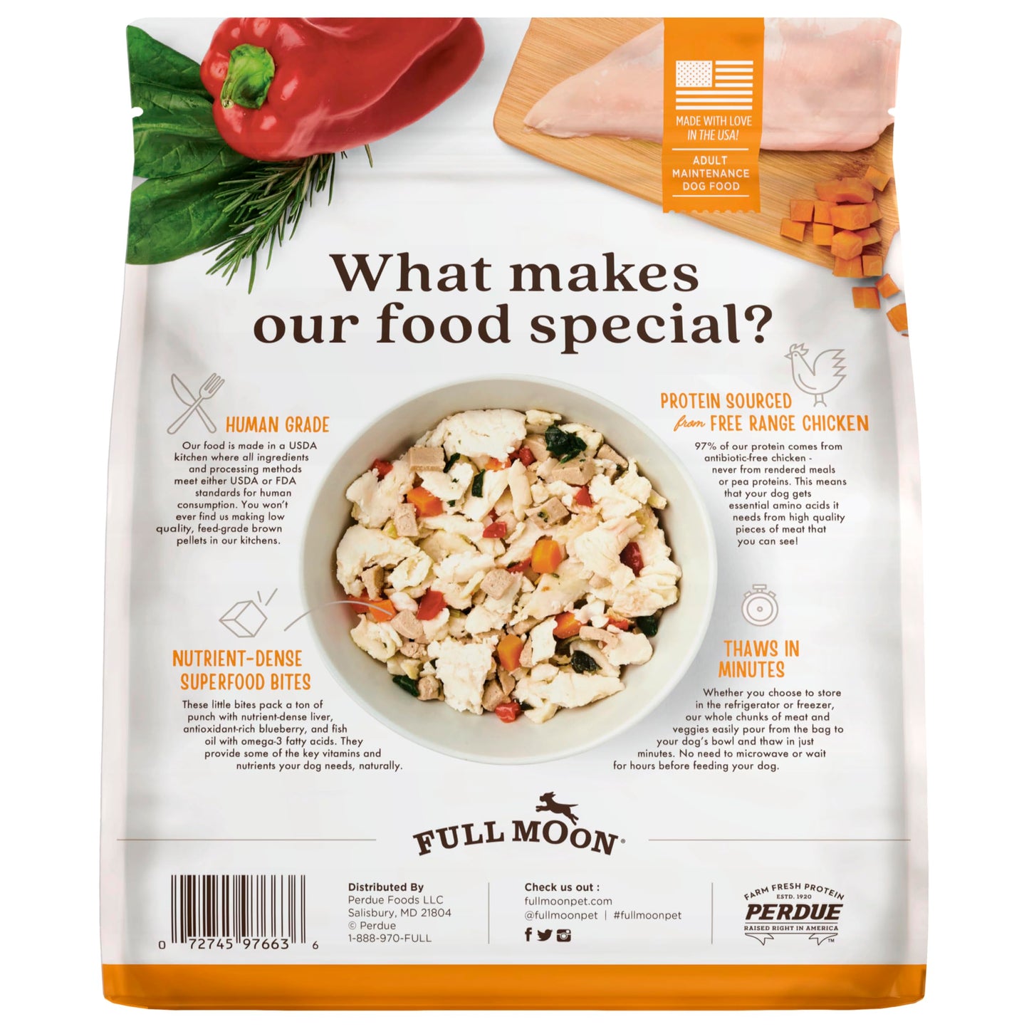 FULL MOON® NAE Freshly Crafted Free Range Chicken Dog Food 64 OZ (Pack of 3)