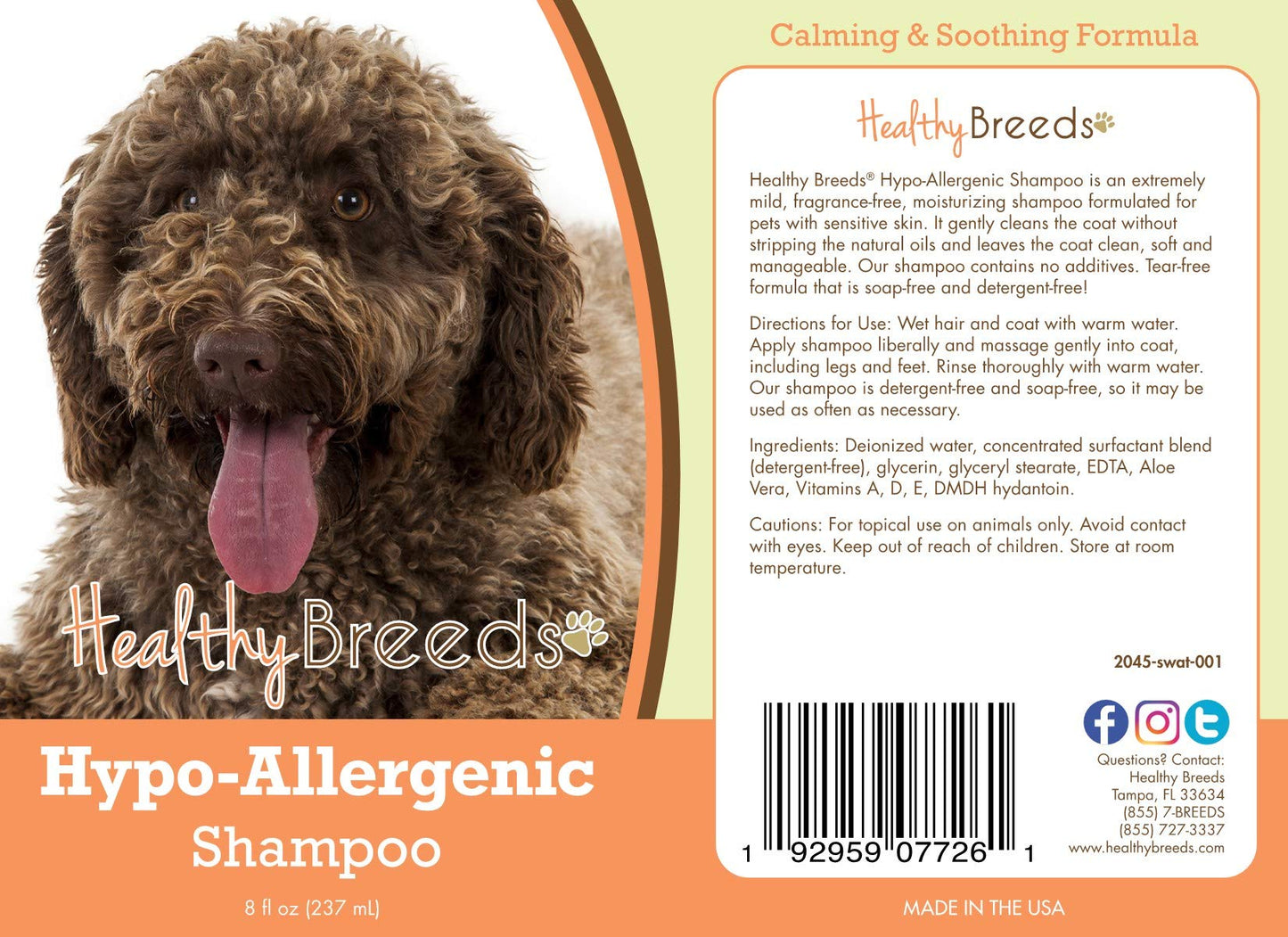 Healthy Breeds Spanish Water Dog Hypo-Allergenic Shampoo 8 oz