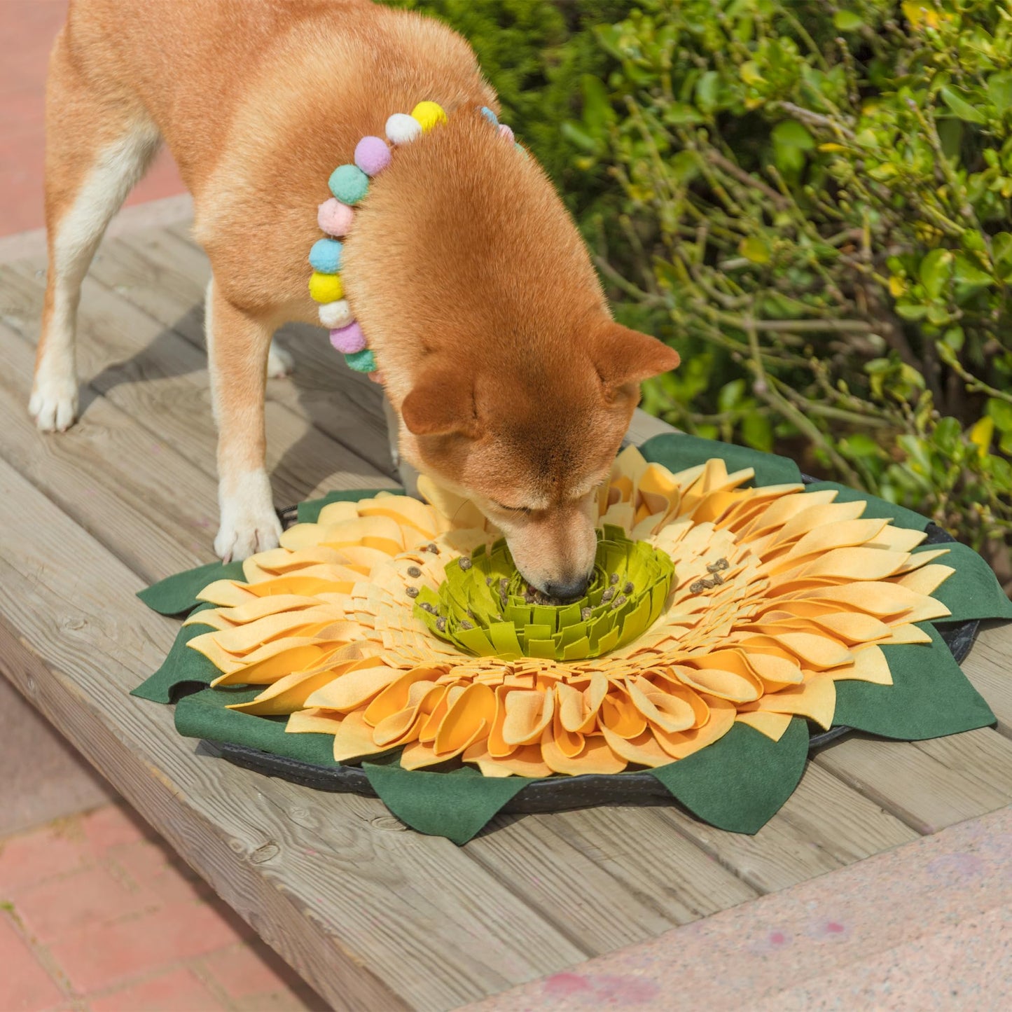 ELSKERJW Snuffle Mat for Dogs Large Breed 20"x20" Interactive Enrichment Toys for Pet, Mental Stimulation, Encourages Natural Foraging Skills and Stress Relief Slow Feeder Mat for Indoor Outdoor Use