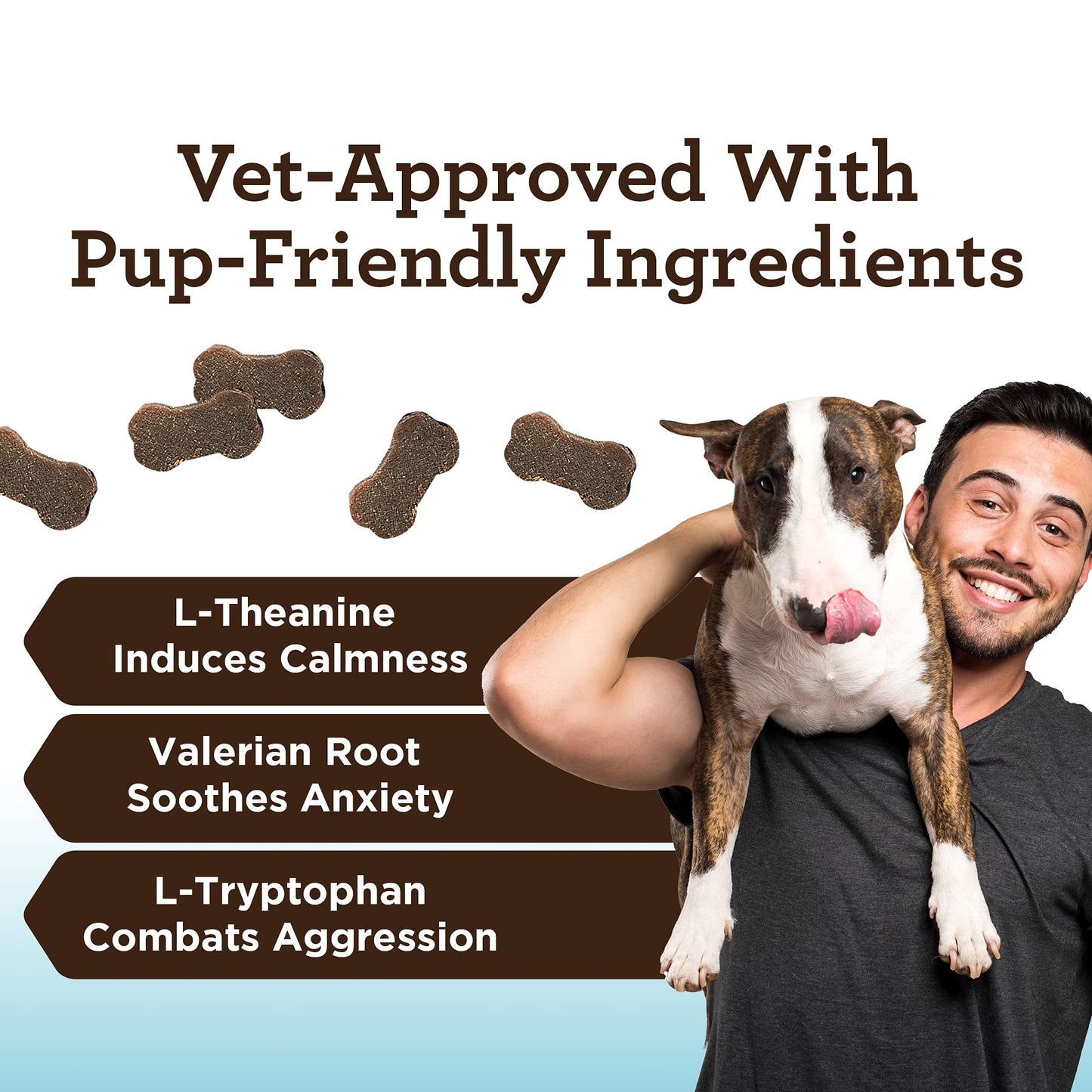 VetPro Advanced Calming Aid, Dog Anxiety Treats, Enhanced with Organic Hemp Seed Oil, Veterinarian Formulated Dog Calming Treats