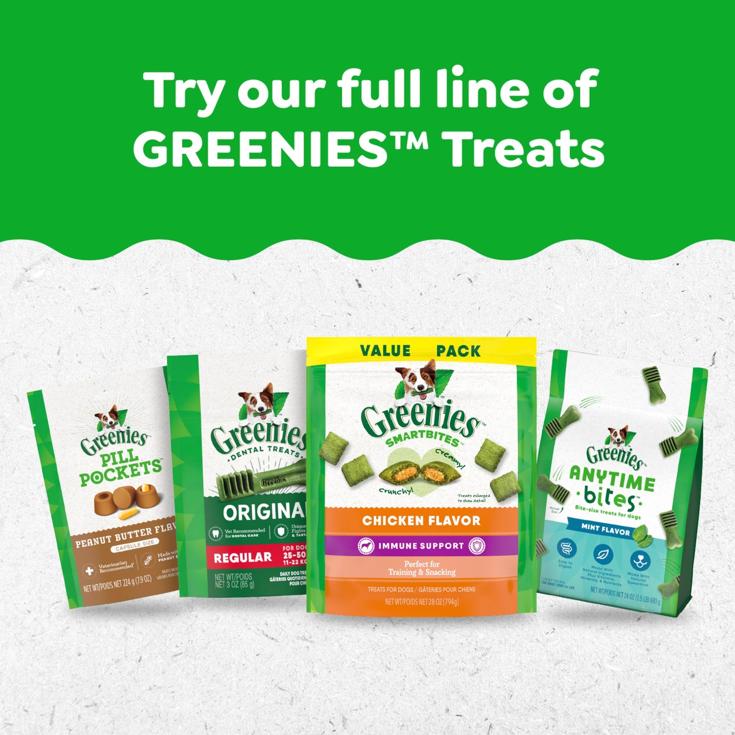 Greenies Smartbites Immune Support Crunchy & Soft Dog Treats, Chicken Flavor, 8 oz. Pack