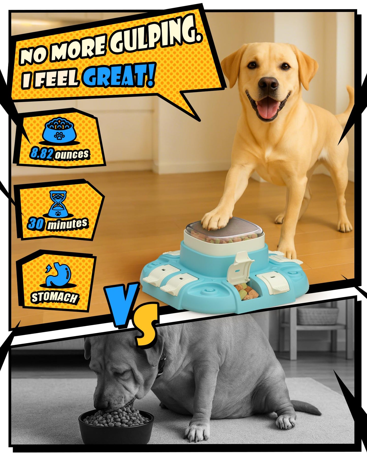 puppyspout Dog Puzzle Toy - Dog Puzzle Feeder for Healthy Eating, IQ Training, Brain Stimulation - 2 Difficulty Levels Enrichment Toy for Dogs to Keep Them Busy