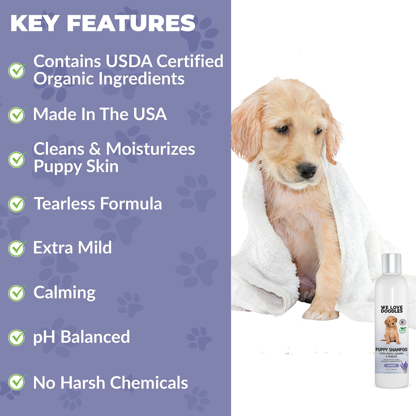 earthbath, Ultra-Mild Wild Cherry Puppy Shampoo - Extra Gentle & Tearless Dog Shampoo, Made in USA, Deodorizing Dog Wash, Cruelty Free Puppy Supplies, Shampoo for Smelly Dogs - 16 Oz (2 Pack)
