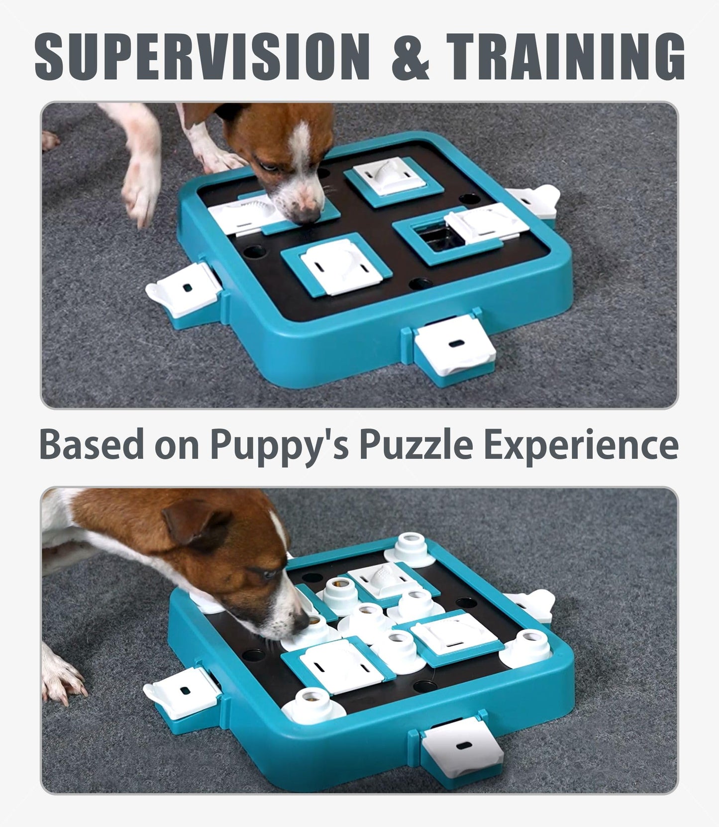 Aluckmao Dog Puzzle Toy, Food Treat Feeder, Mental Stimulation, Green