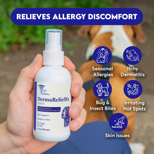 Horizon Animal Care Vets Value Hydrocortisone Quick Relief Spray for Dogs, Cats & Horses – 4.2 oz – Fast-Absorbing Pet Spray for Minor Skin Irritations, Itchy Skin, Hot Spots & Redness