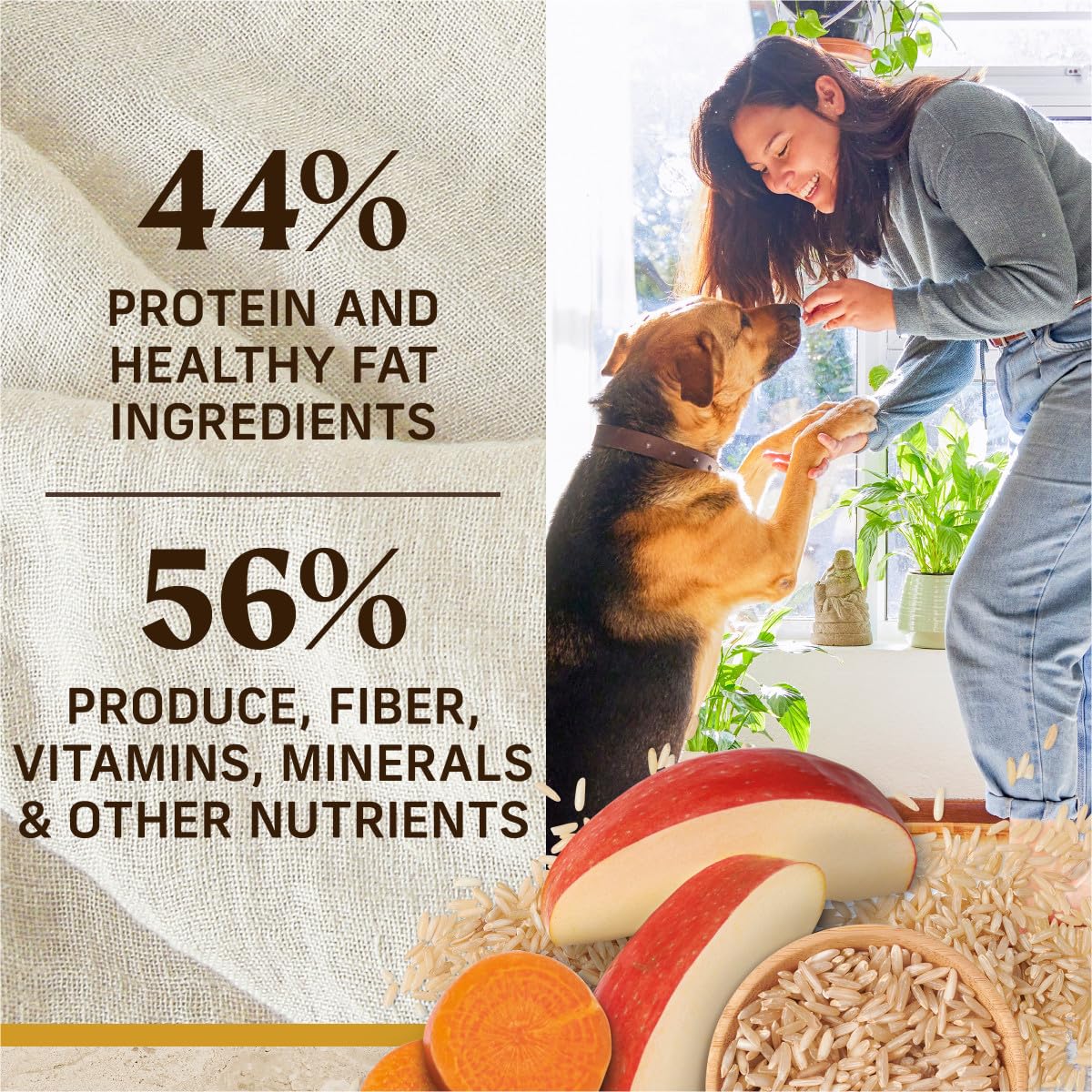 Merrick Healthy Grains Premium Adult Dry Dog Food, Wholesome and Natural Kibble, Healthy Weight Recipe - 25.0 lb. Bag