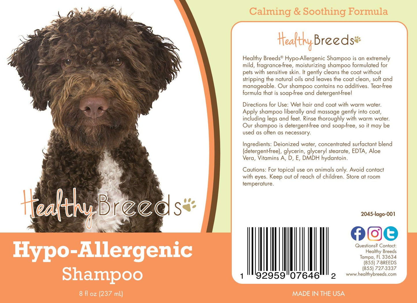 Healthy Breeds Lagotti Romagnoli Hypo-Allergenic Shampoo 8 oz