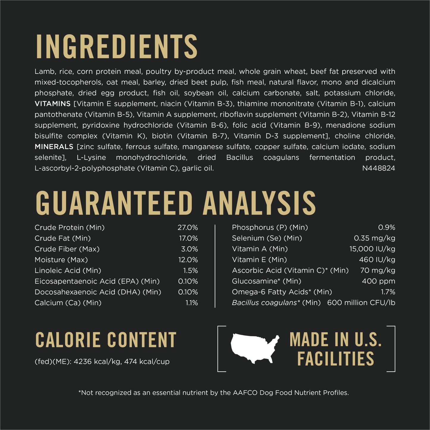 Purina Pro Plan High Protein Dog Food, Small Bites, SPORT 27/17 Lamb and Rice Formula - 37.5 lb. Bag