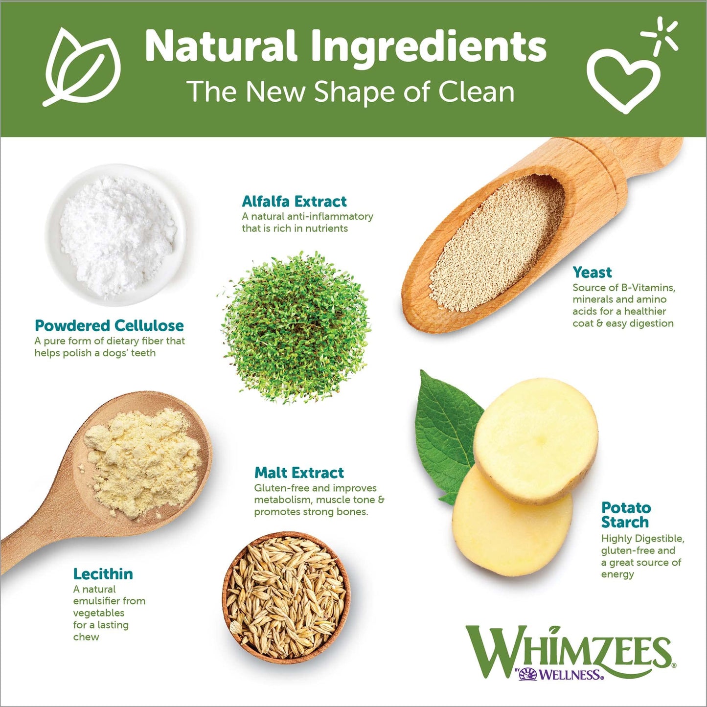 Whimzees Wellness Alligator Dog Dental Treats, Natural Chews, Large Size, (6 Count)