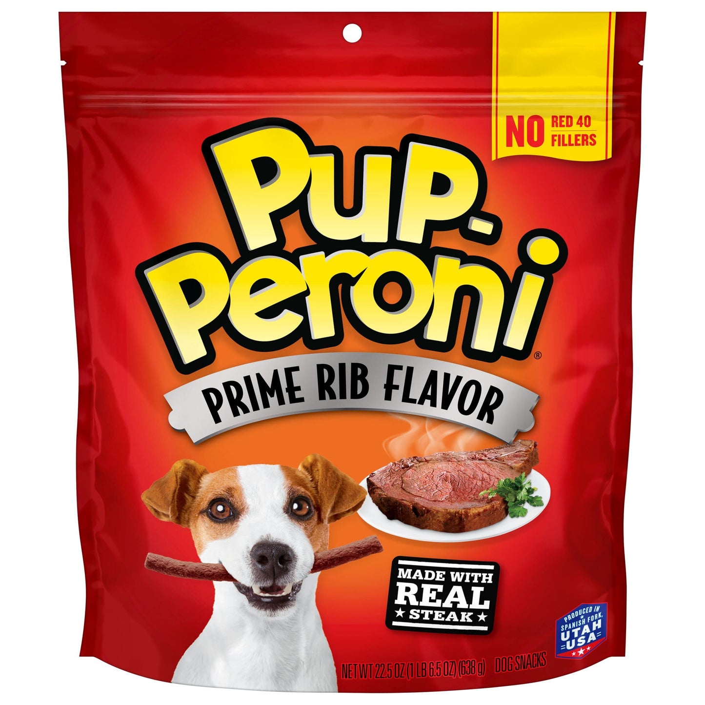 Milk-Bone Soft & Chewy Dog Treats Beef & Filet Mignon 25 Ounce + Pup-Peroni Prime Rib Flavor Dog Treats 22.5 Ounce Bundle