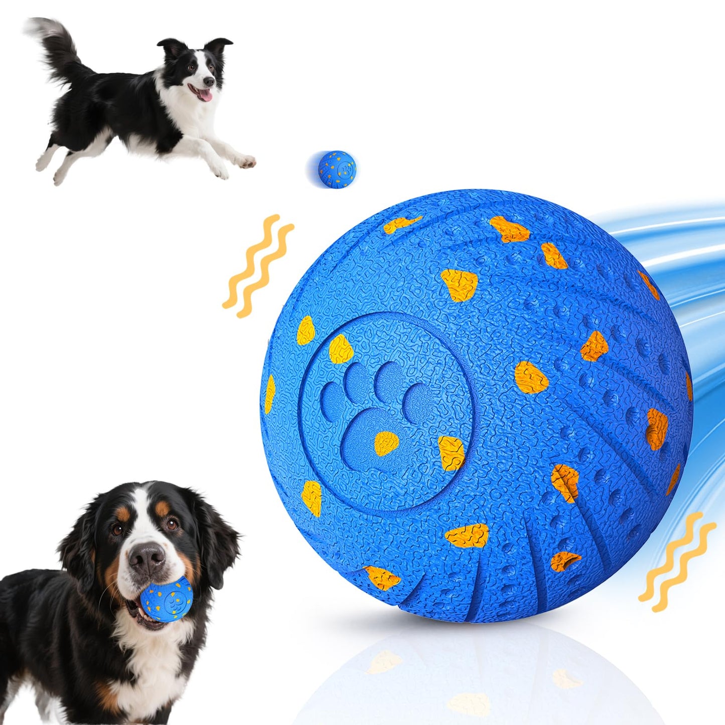 Dog Toys Soccer Ball with Nylon Strap, Puppy Birthday Gifts, Dog Outdoor Toys, Durable Fetch Ball Dogs Toy for Puppy Small Medium Breed (6 inch)
