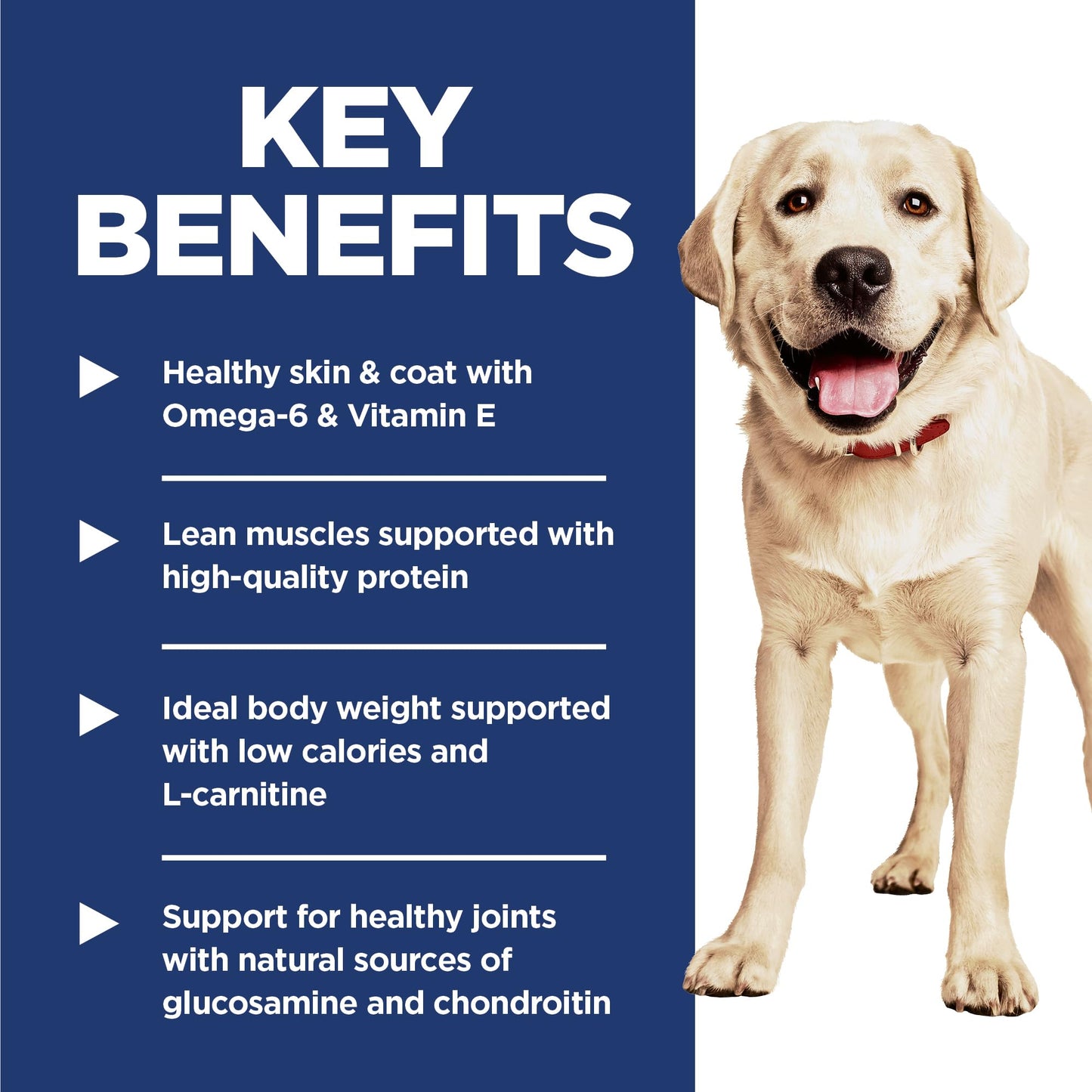 Hill's Science Diet Large Breed Light Adult Dry Dog Food 1-5, Quality Protein for Weight Management Support, Chicken & Barley, 30 lb. Bag