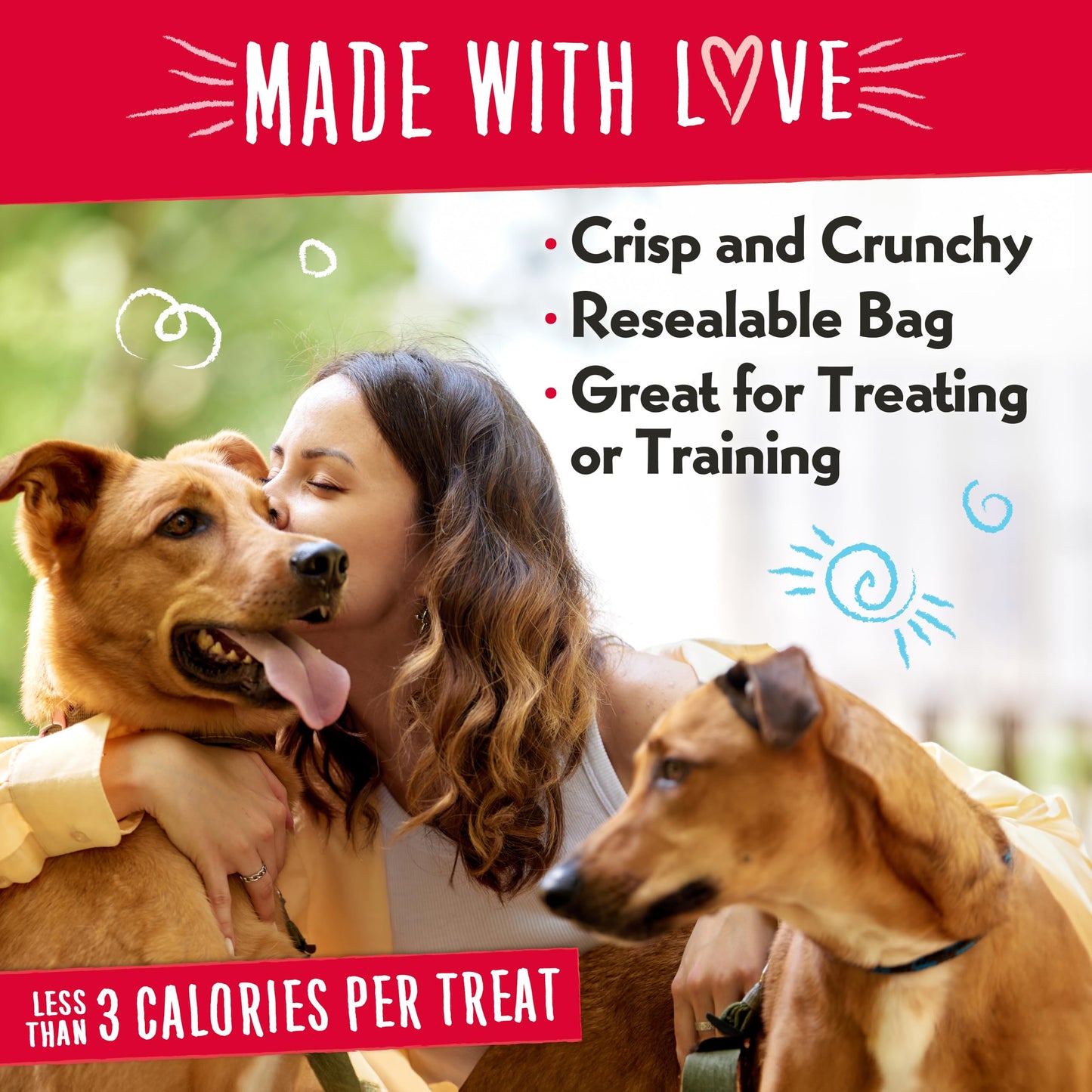 Charlee Bear Original Crunch Dog Treats, Beef Liver, 16 Ounce Resealable Bag, Low Calorie Training Treats For Dogs, Limited Ingredient, Healthy, Crunchy Dog Snacks, Made in USA