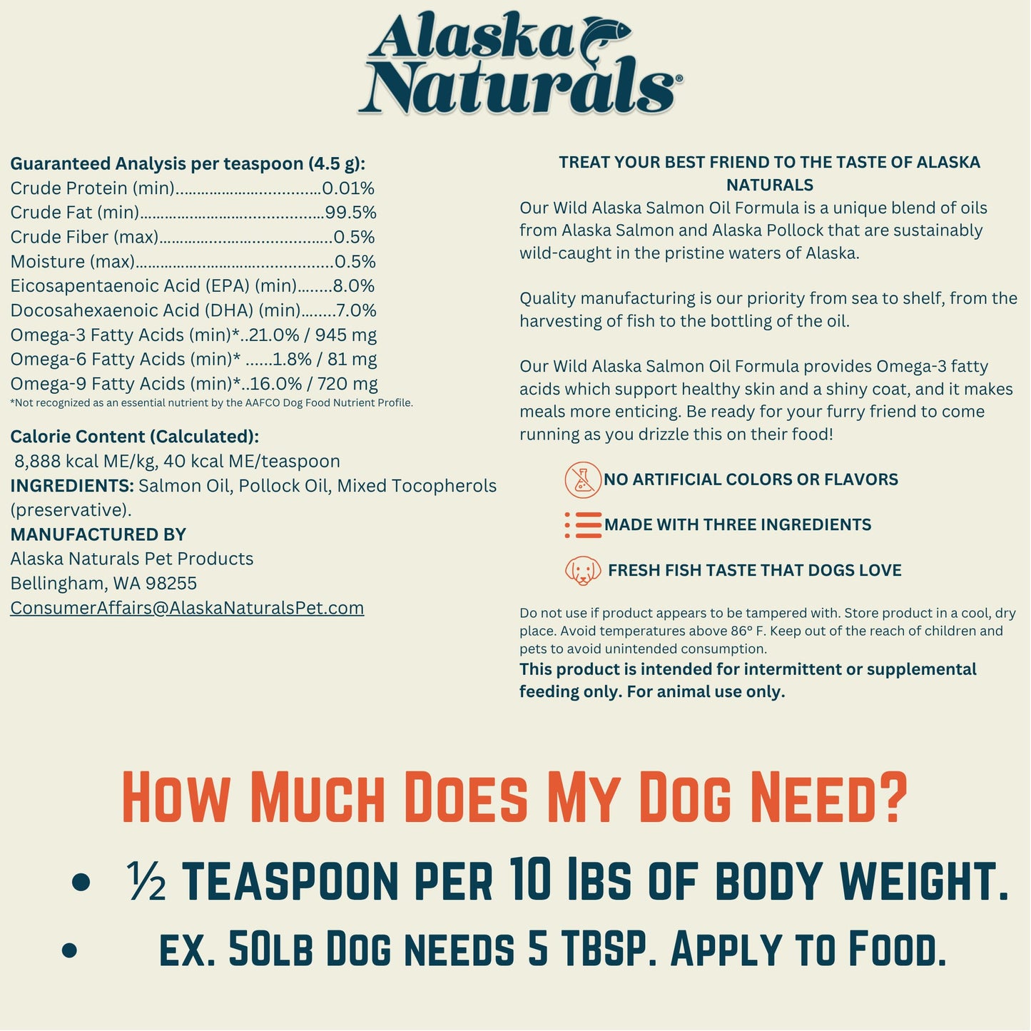Alaska Naturals Wild Alaskan Salmon Fish Oil Supplement for Dogs Skin and Coat with EPA DHA Omega 3 Fatty Acids Liquid Food Topper 32 oz.
