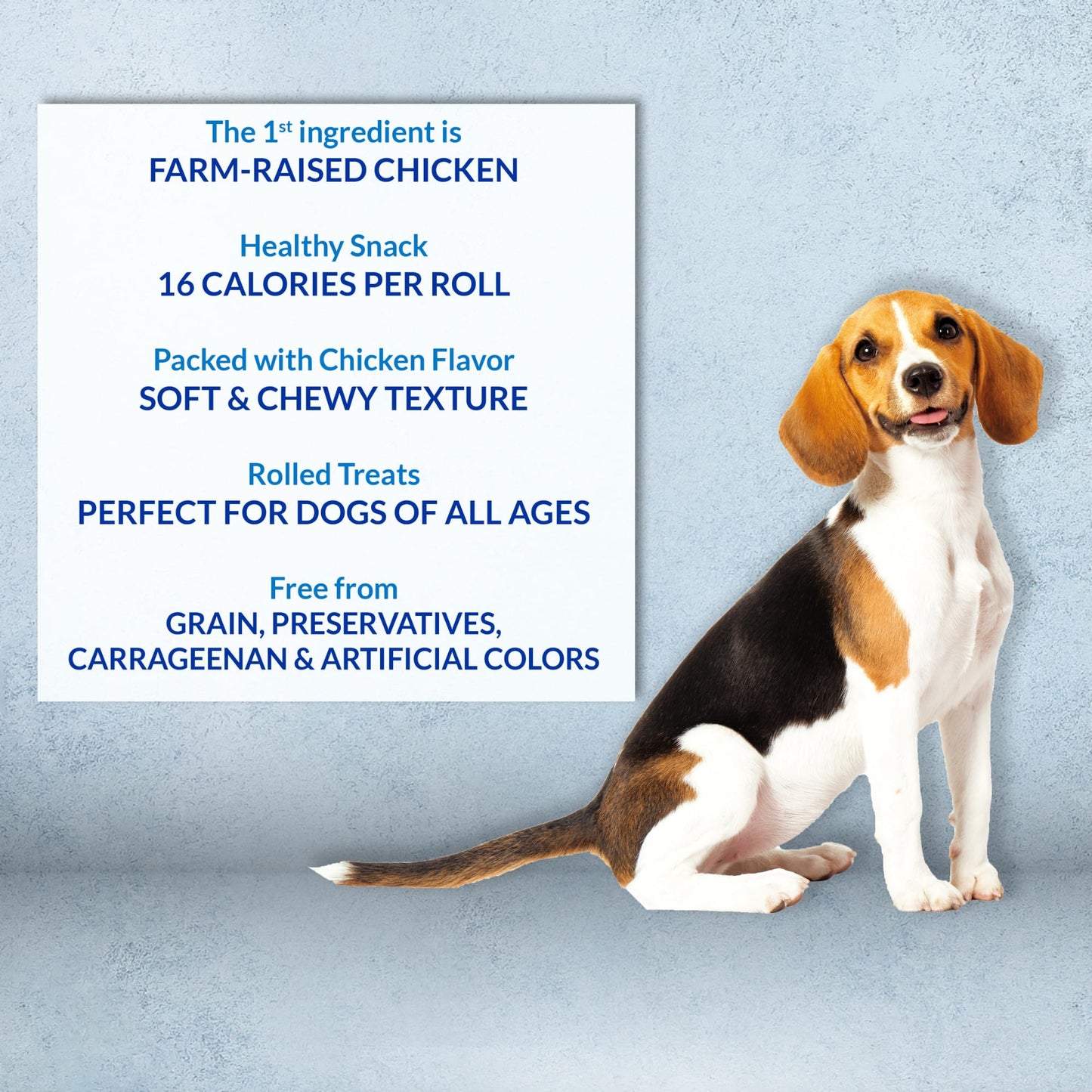 INABA Churu Rolls for Dogs, Soft & Chewy Baked Chicken Wrapped Filled Dog Treats, 0.42 Ounces Each Tube, 64 Tubes Total, Chicken with Cheese Recipe