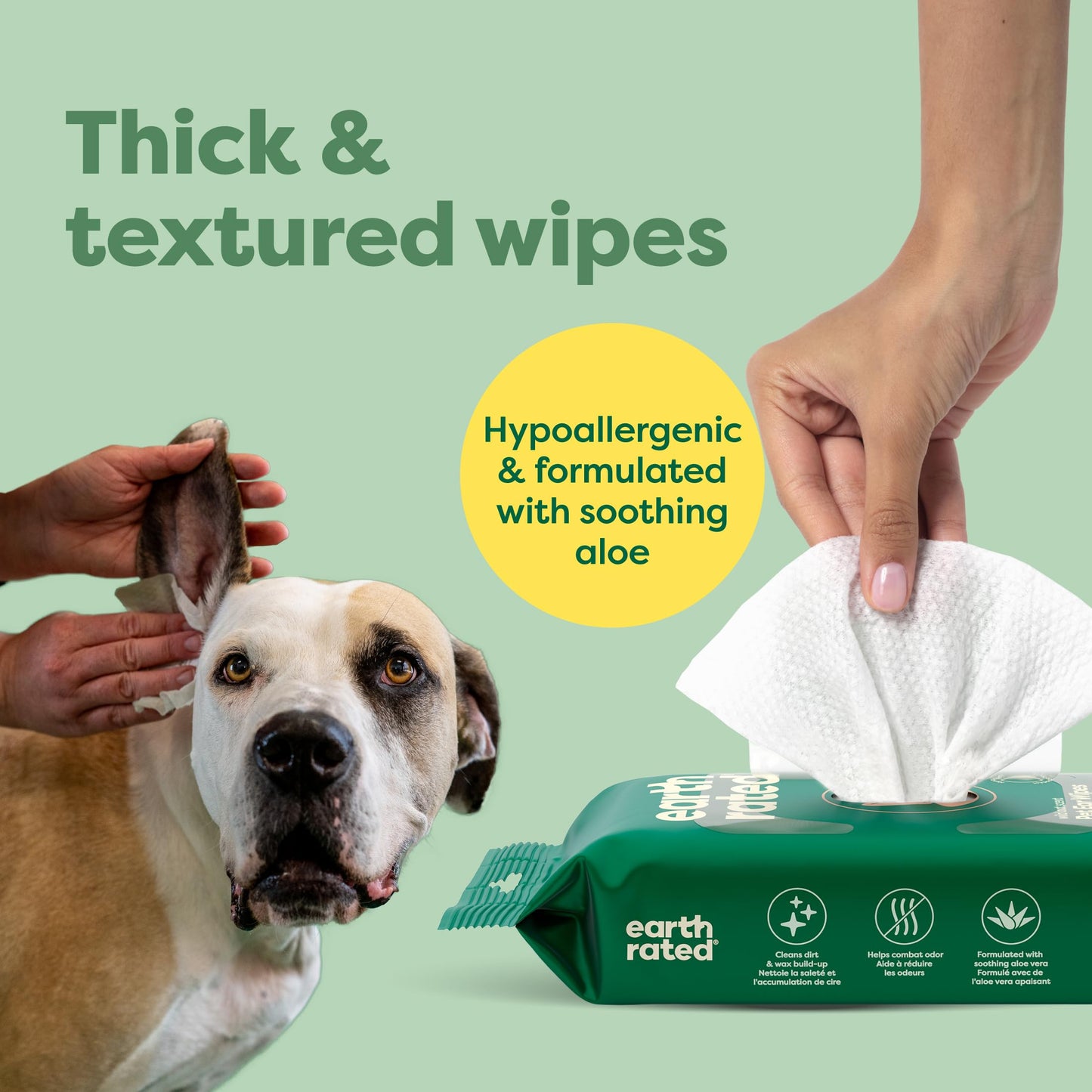 Earth Rated Double Coat Essentials - Dog Shampoo, Grooming Wipes, Refresh Mist & Ear Wipes