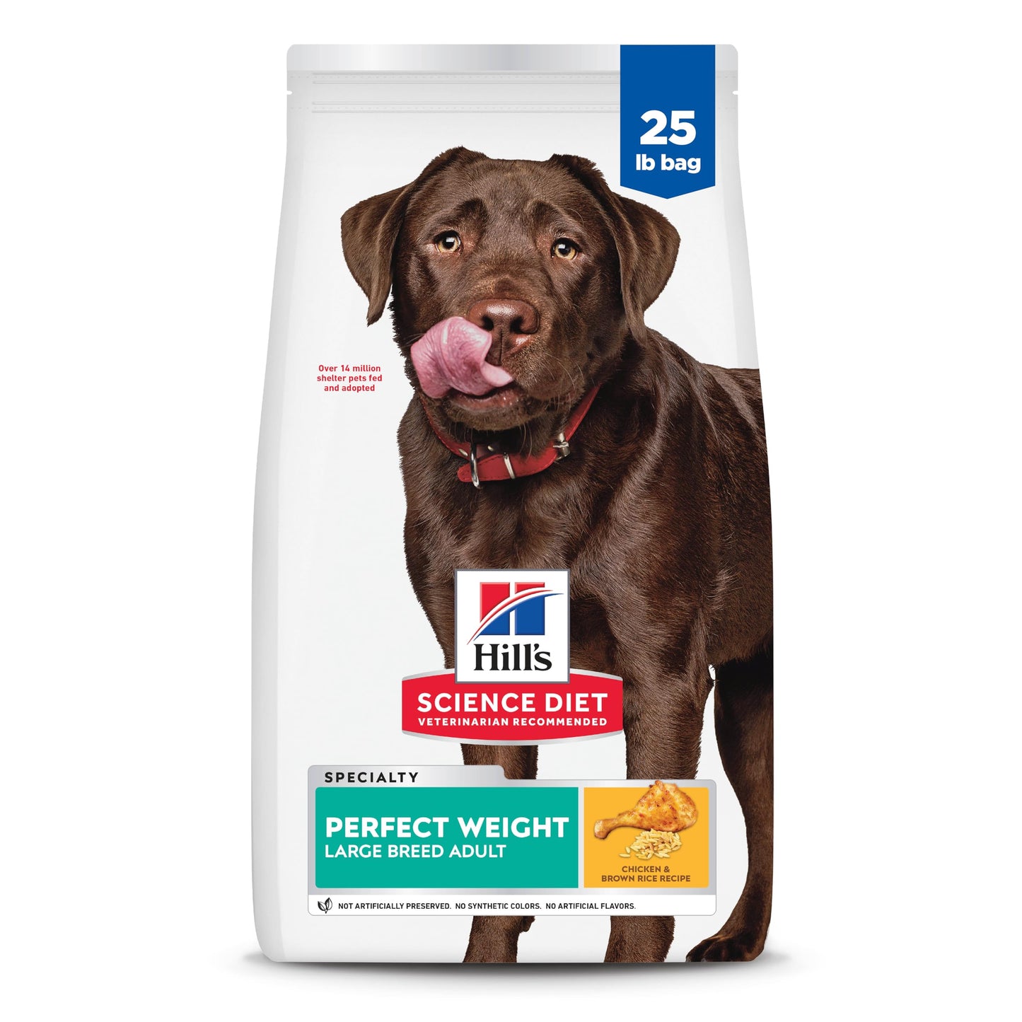 Hill's Science Diet Perfect Weight Large Breed Adult Dry Dog Food 1-5, Quality Protein for Weight Management Support, Chicken Recipe, 25 lb. Bag
