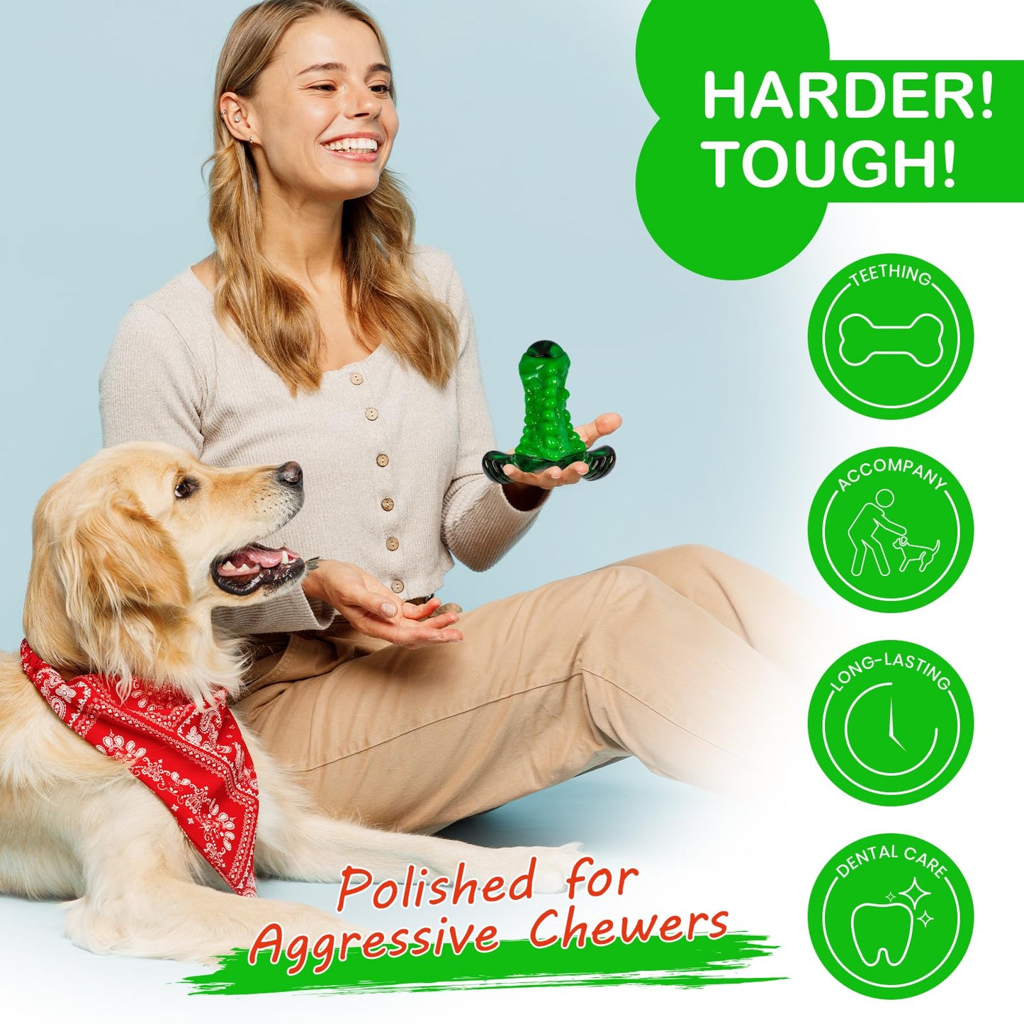 Apasiri Aggressive Chewers Dog Chew Toys: Tough Dog Toys for Aggressive Chewers Large Breed, Indestructible Dog Toy for Aggressive Chewers