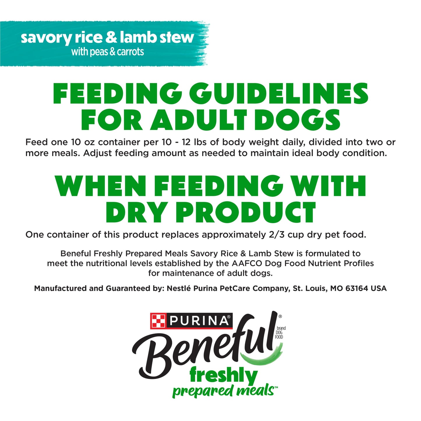 Purina Beneful Prepared Meals Lamb & Rice Stew - (8) 10 oz. Tubs