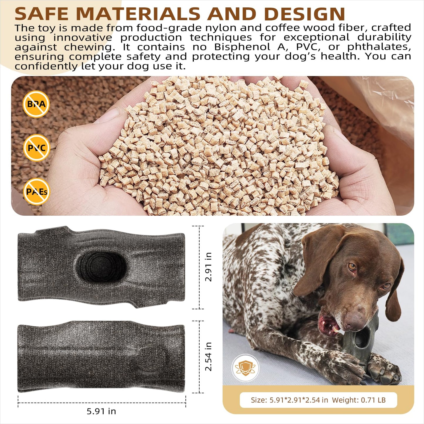 YXX-TECH Interactive Dog Chew Toy to Keep Your Aggressive Dogs Distracted Long Lasting, Safe and Low Mess Design Dog Toys for Large Dogs 25-75 lbs,with Free Treat Mold