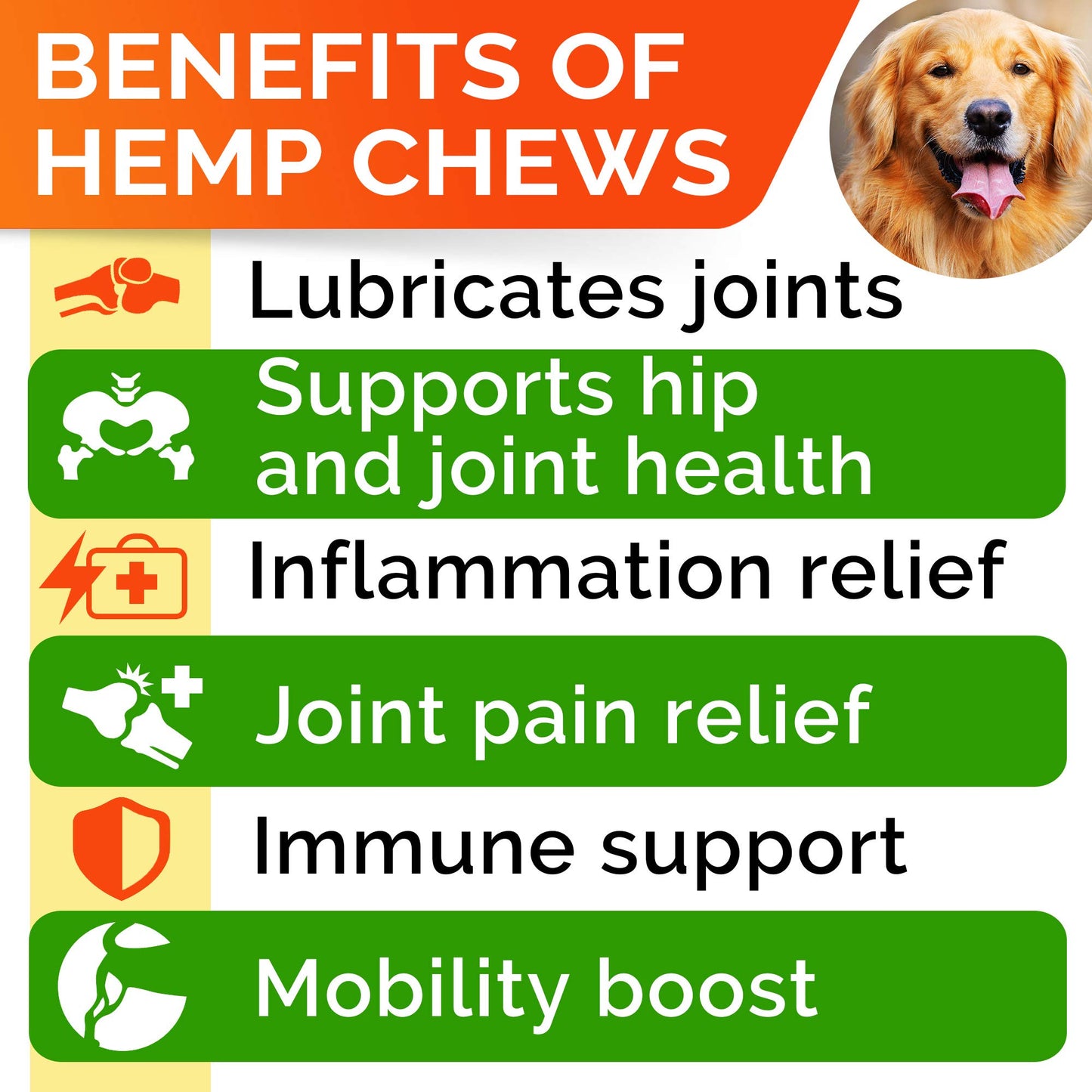 Hemp Calming Treats + Glucosamine for Dogs Bundle - Anxiety Relief + Joint Pain Relief - Hemp Oil + Protein, Chondroitin, MSM, Turmeric - Stress Relief + Improve Mobility - 240 Chews - Made in The USA