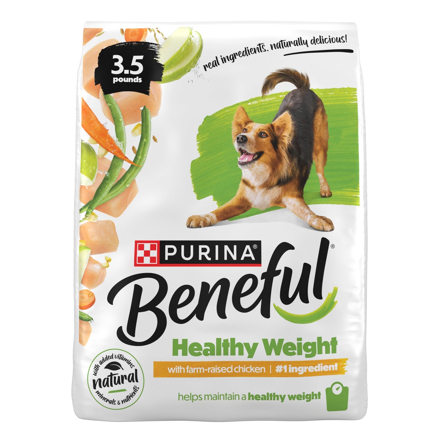 Purina Beneful Healthy Weight With Farm-Raised Chicken Natural Dog Food Dry Formula With Added Vitamins, Minerals and Nutrients - (Pack of 4) 3.5 lb. Bags