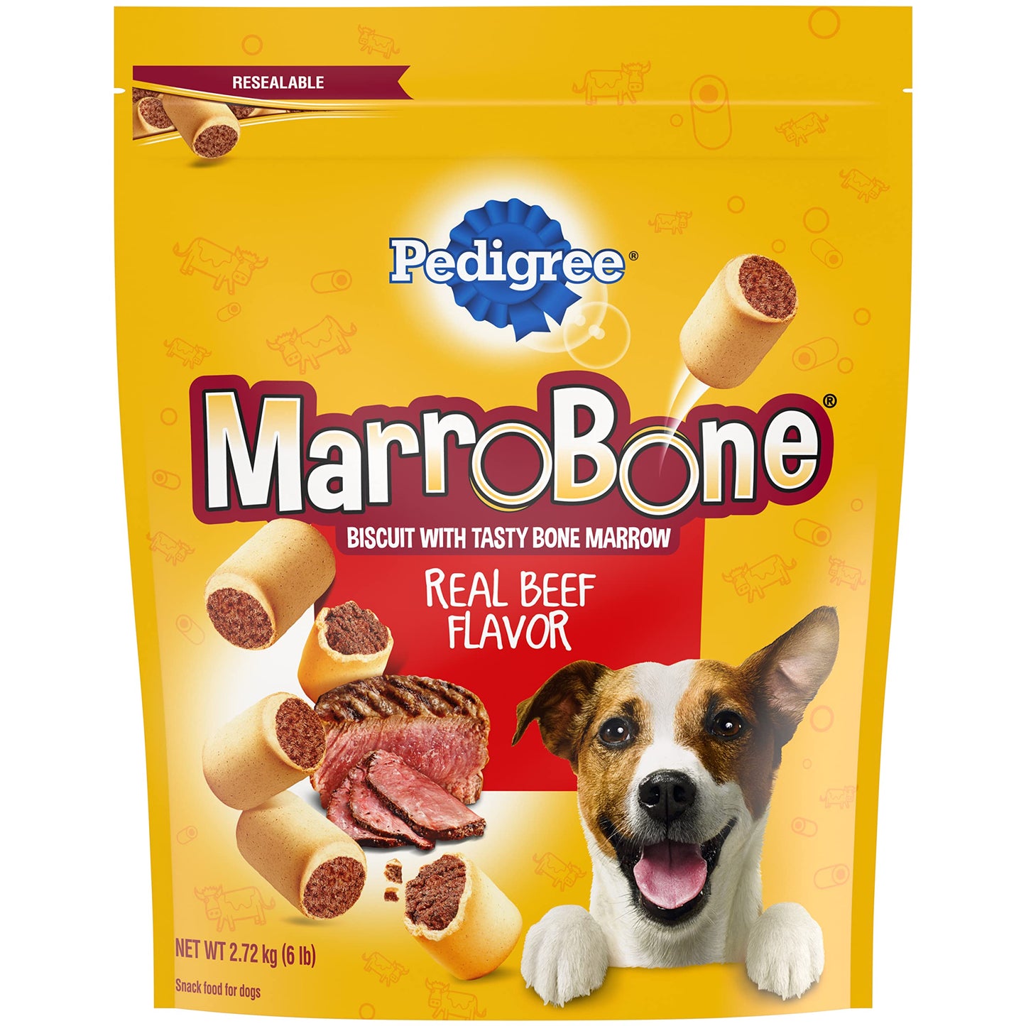 Pedigree Dry Dog Treats MarroBone, Real Beef Flavor, 6 lb. Bag (Pack of 1)