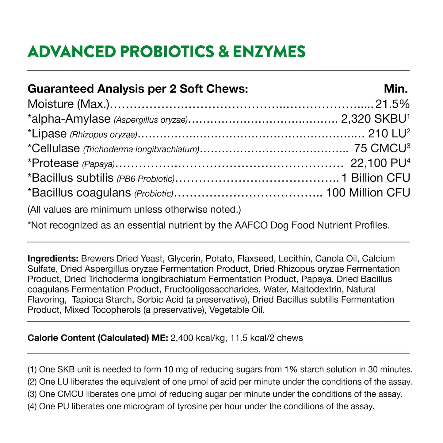NaturVet Advanced Probiotics & Enzymes, PB6 Dog Soft Chews to Help Sensitive Stomachs and Digestive Issues, Hickory Smoked Bacon Flavored Pet Supplement for Dogs Over 6 Weeks, 120 Count Jar