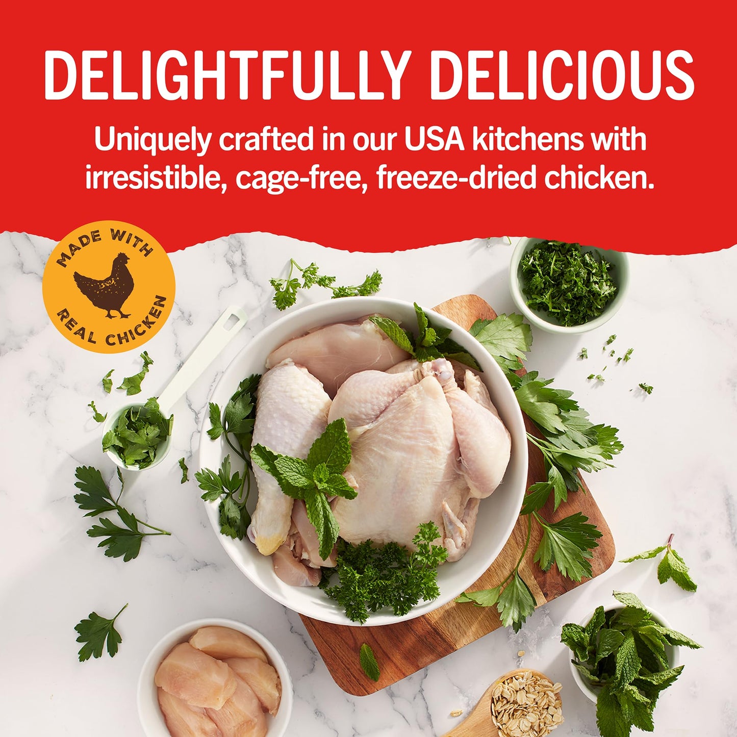 Stella & Chewy's Dental Delights - Freeze-Dried Raw Chicken Dental Treats for Small Dogs - Teeth Cleaning & Breath Freshening Chews with Ridges & Nubs - Made in USA - 5.5 oz - 11 Small Treats